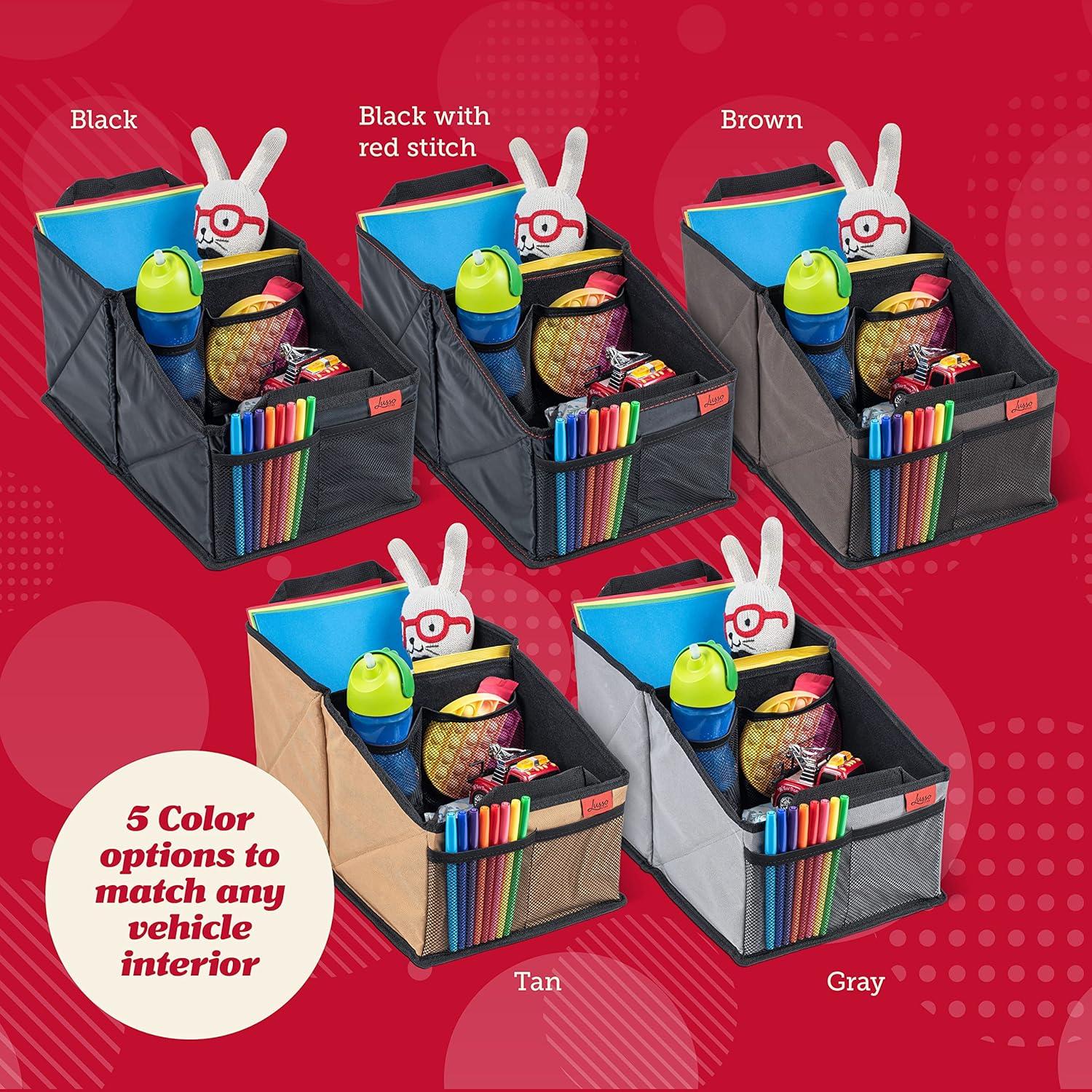 Organizador de Asiento de Coche Lusso Gear Gris con 9 Compartimentos