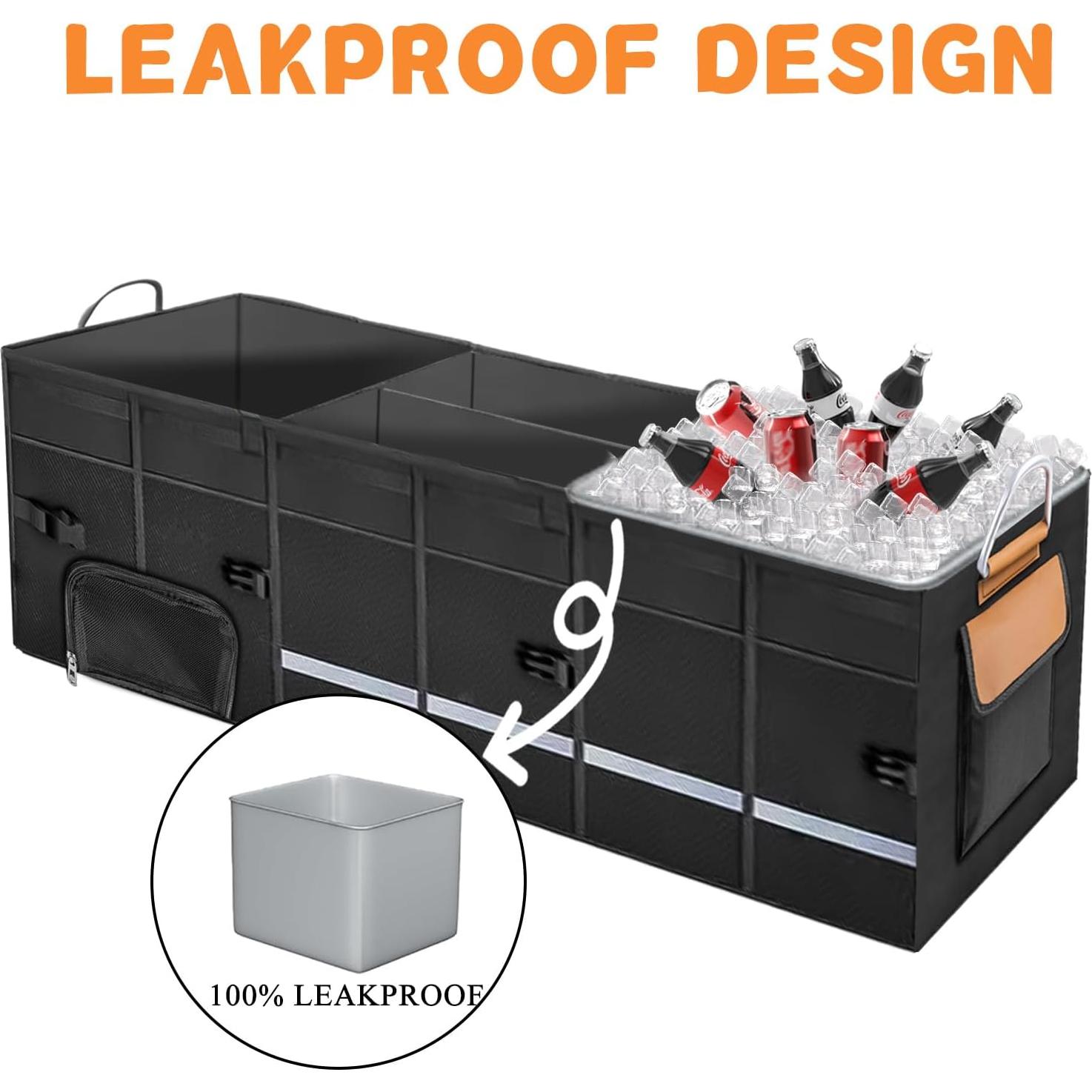 Organizador de Maletero HAMOPY Plegable con Bolsa Enfriadora 112L