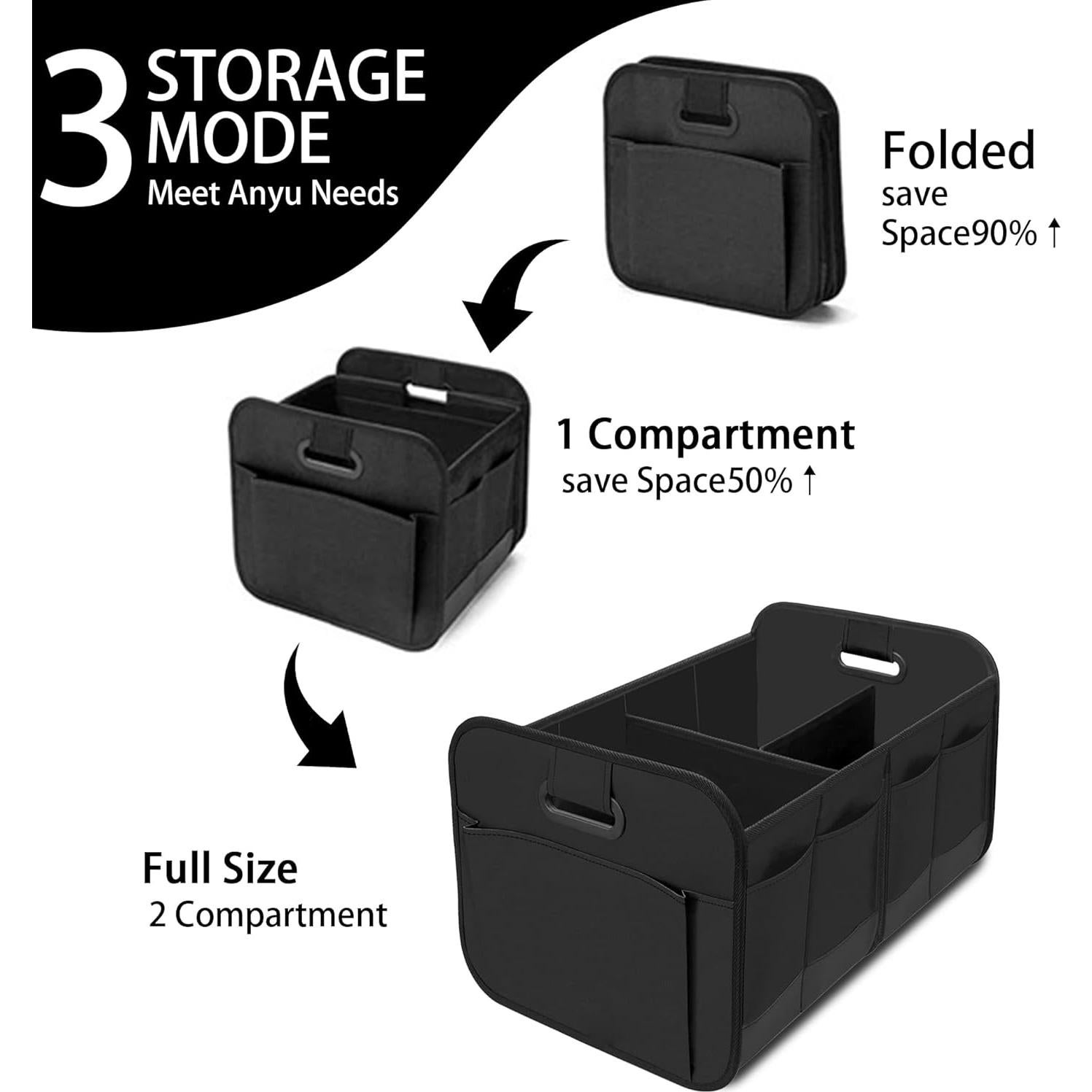 Organizador de Maletero VOCAON 70L Impermeable Plegable Negro