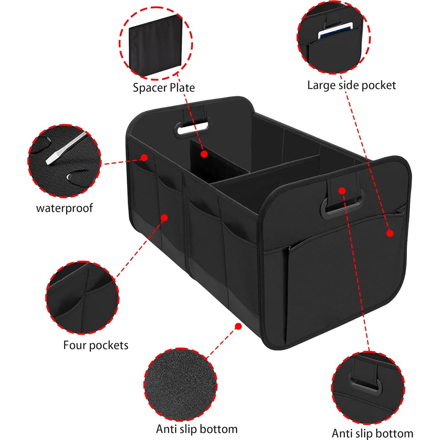 Organizador de Maletero VOCAON 70L Impermeable Plegable Negro