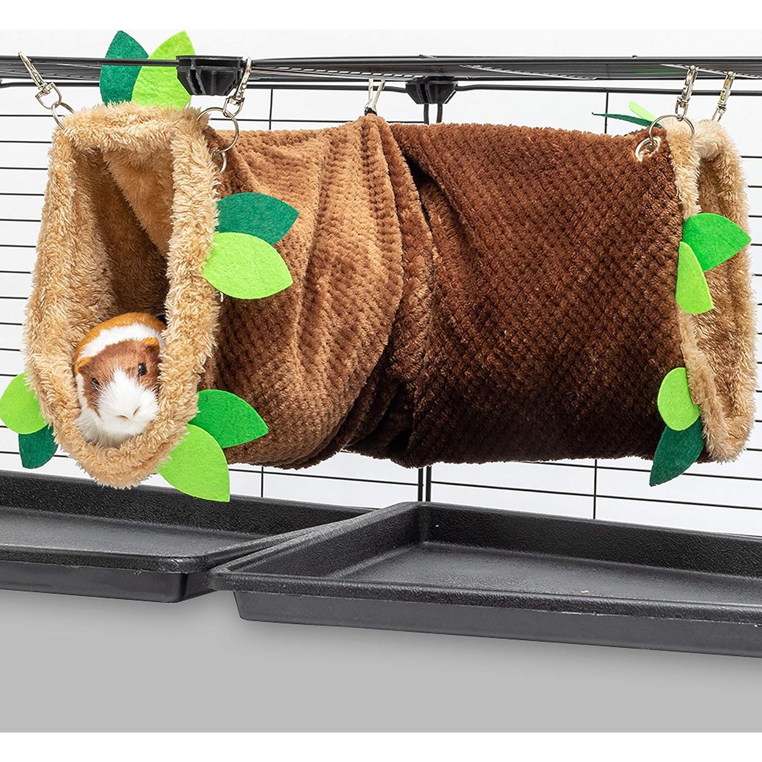 Hamaca de Túnel para Cobayas ORZECHKO 50x15 cm Forro Polar