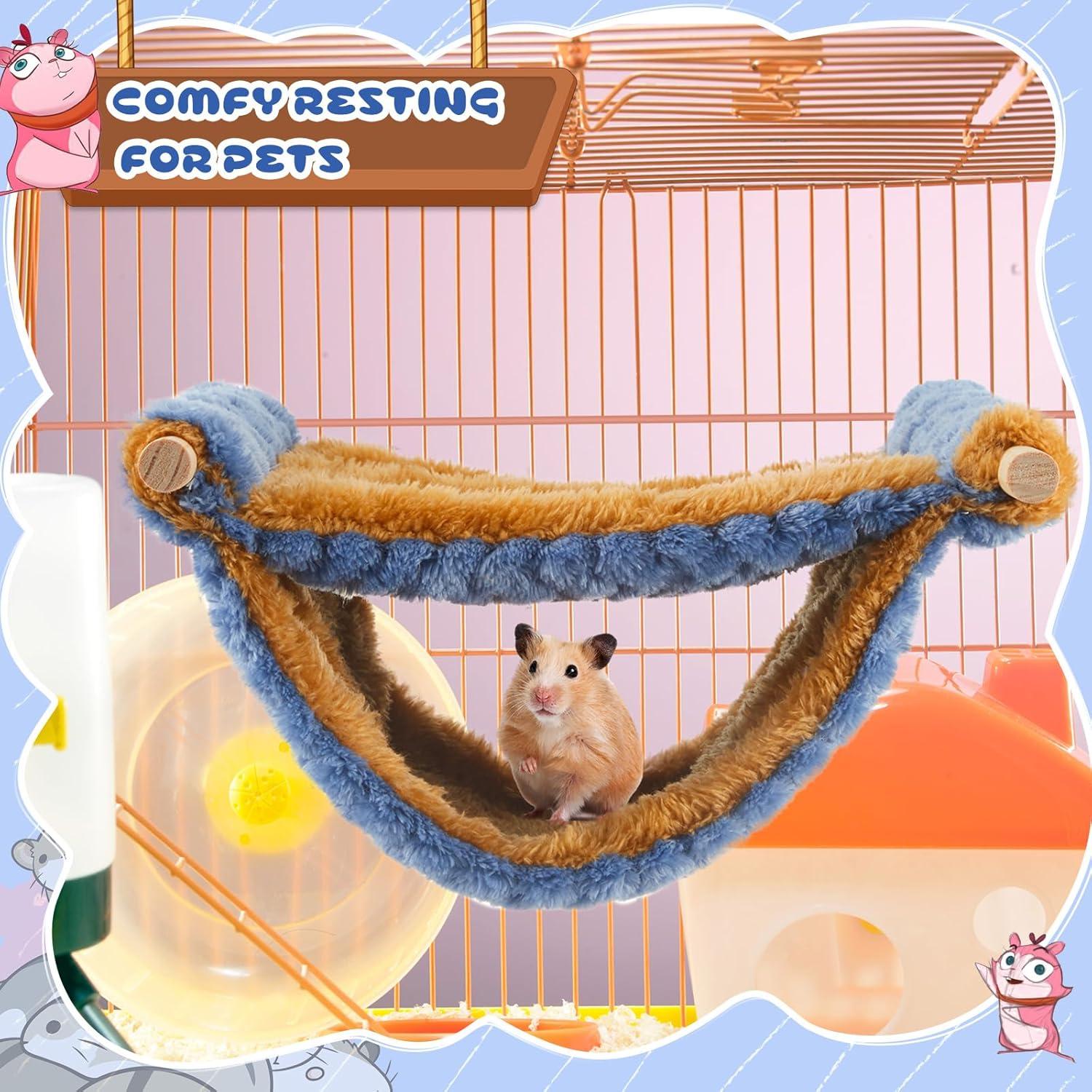 Hamaca Doble Capa para Ratas Ribbonlic - 2 Piezas 26x18x12cm