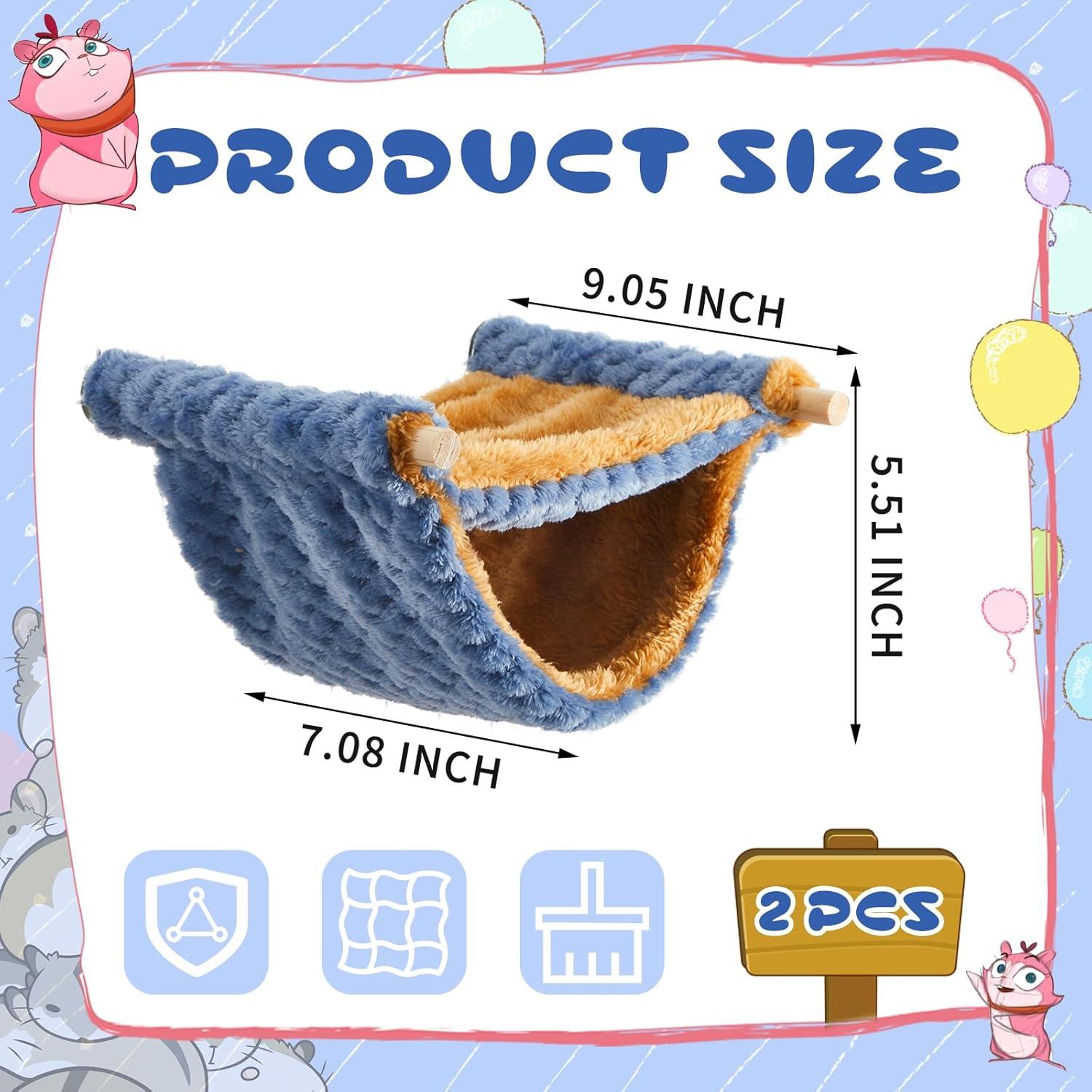 Hamaca Doble Capa para Ratas Ribbonlic - 2 Piezas 26x18x12cm