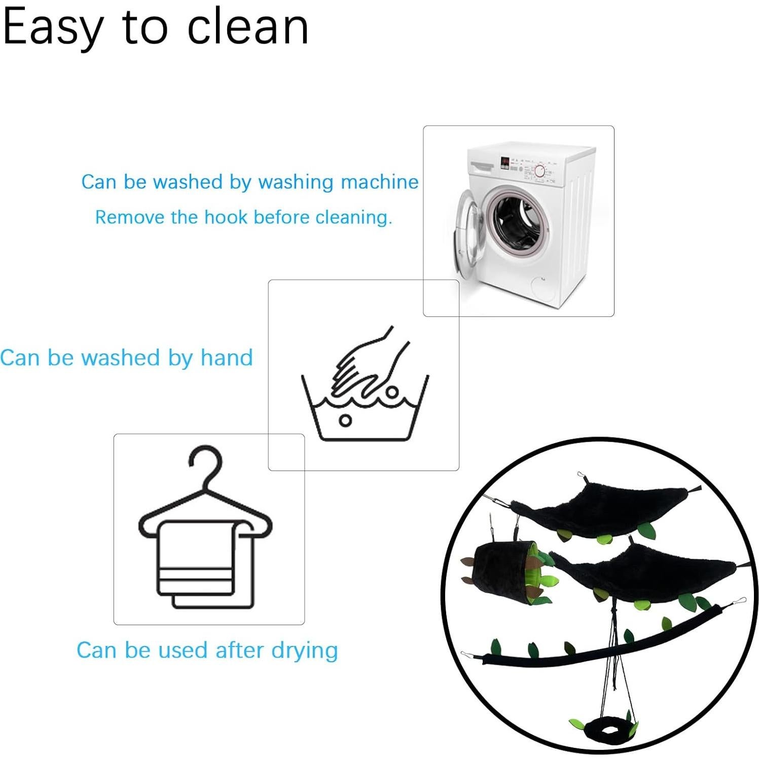 Hamaca Colgante para Hámster Kathson 5 Pcs Selva 28x20x20 cm