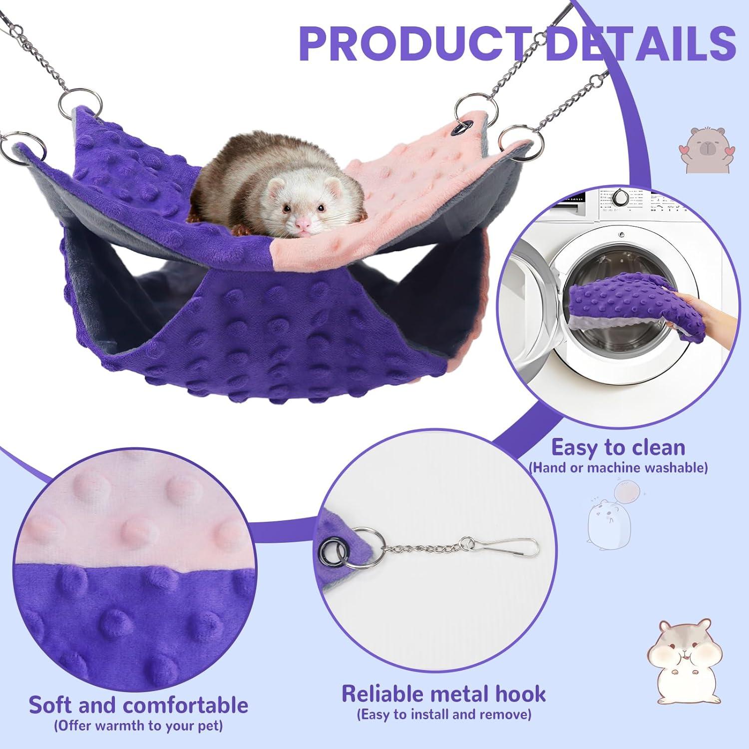 Hamaca Colgante para Mascotas Intulife 28x28 cm - Ratas, Hámsters, Cobayas