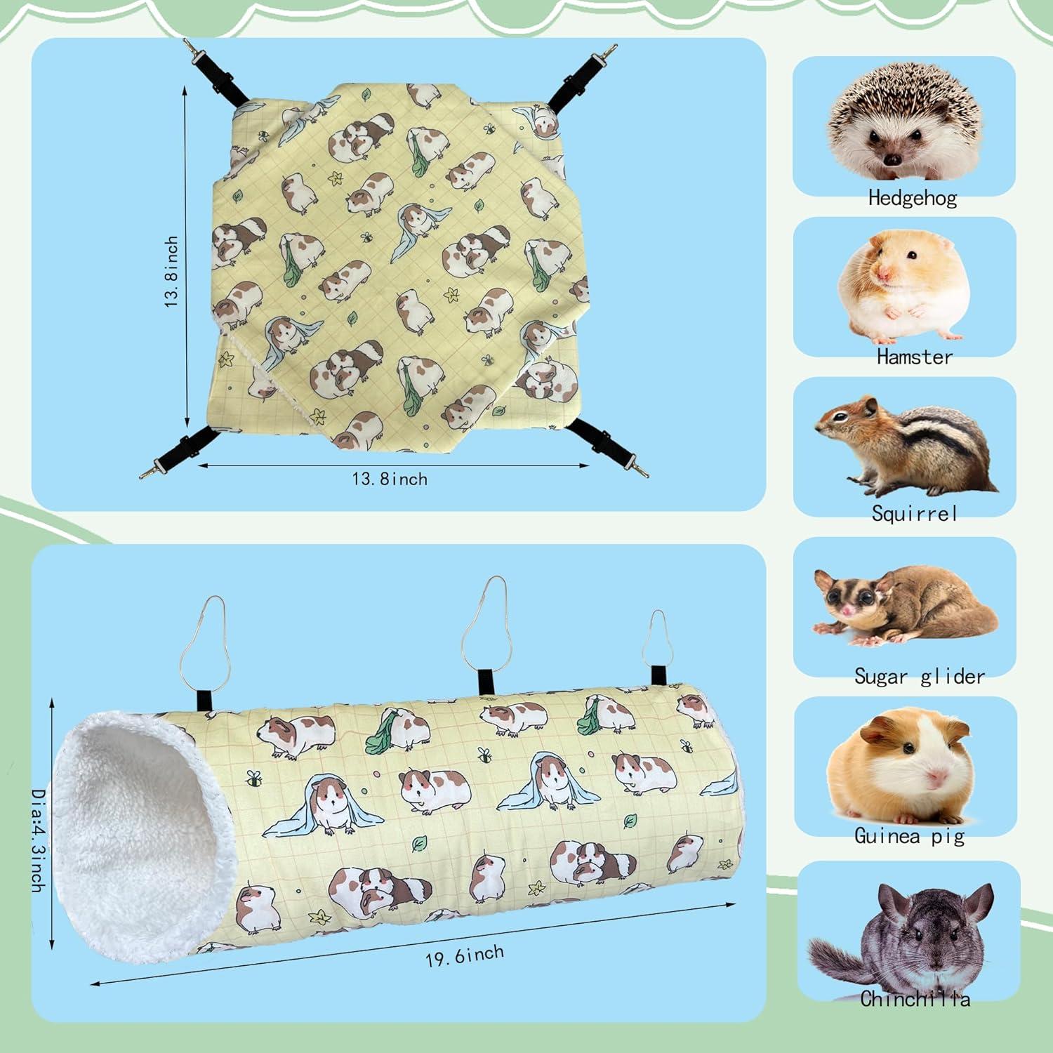 Conjunto Hamaca y Túnel LUCKITTY para Mascotas Pequeñas 2-Pack