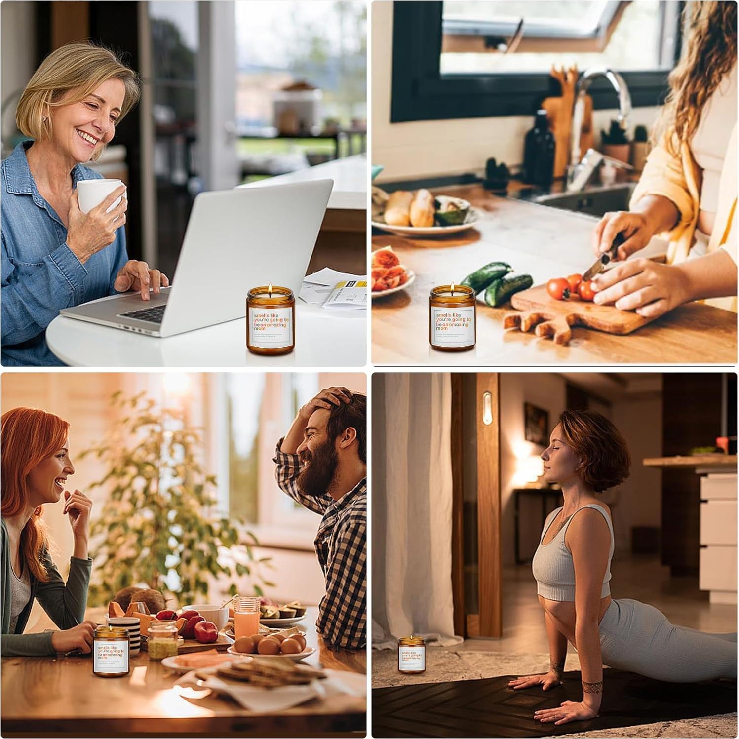 Vela Aromática de Cera de Soja 198 g Lavanda OWSUMER