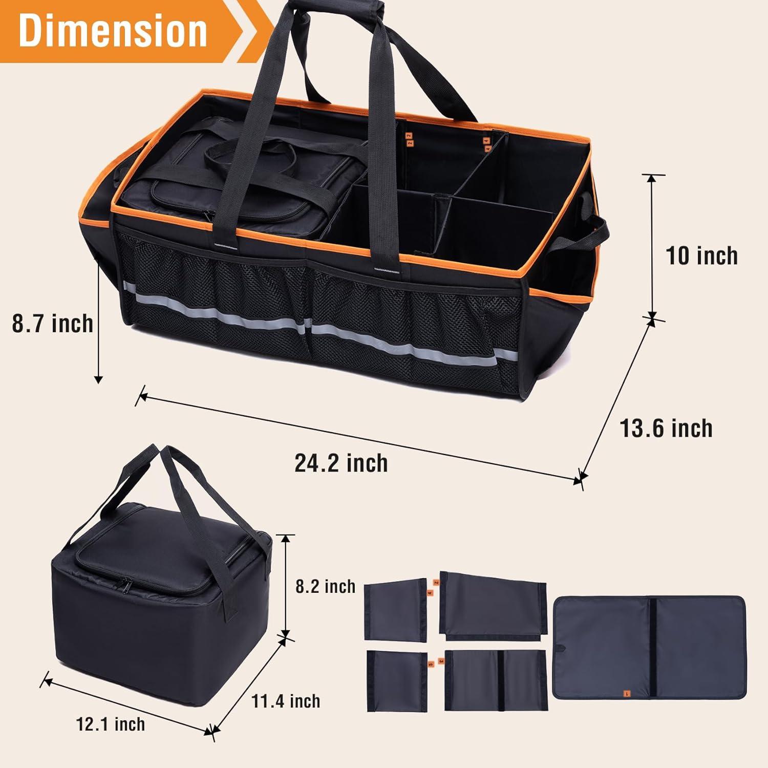 Organizador de Maletero Frontal Rifachua con Bolsa Térmica 54L