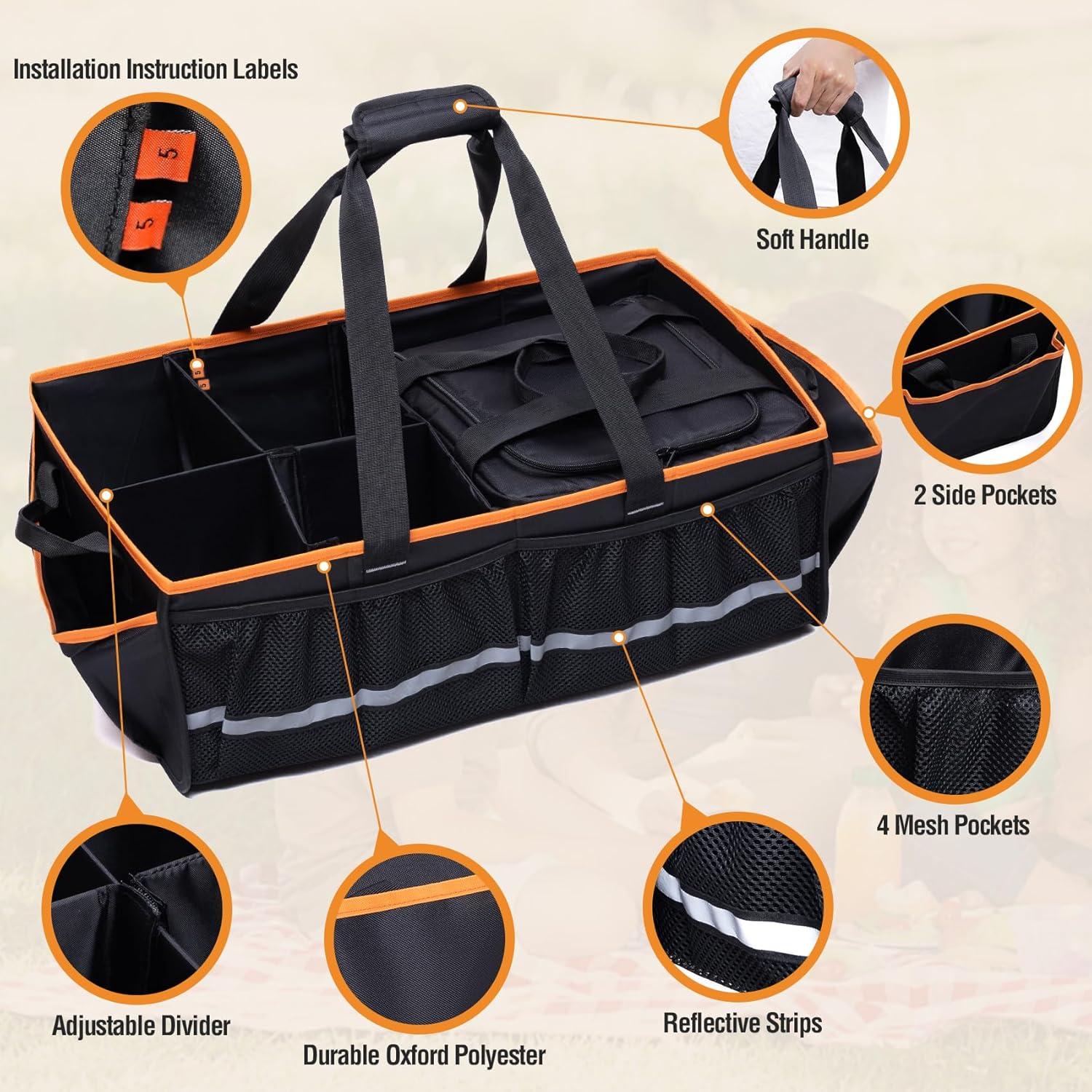 Organizador de Maletero Frontal Rifachua con Bolsa Térmica 54L