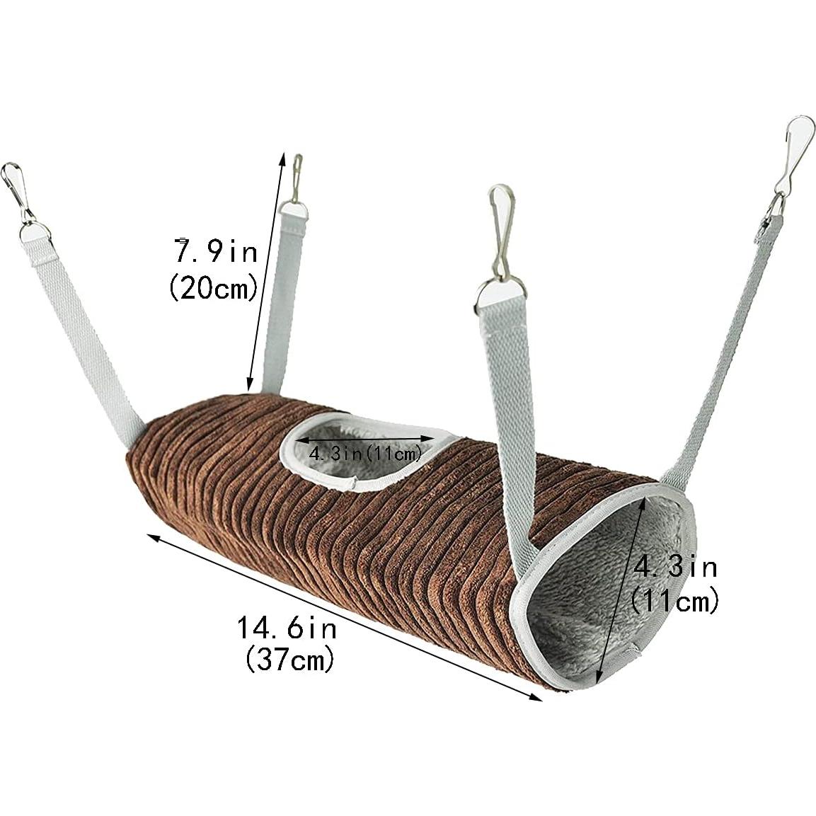Hamaca Doble para Mascotas G YITENG con Túnel - Marrón
