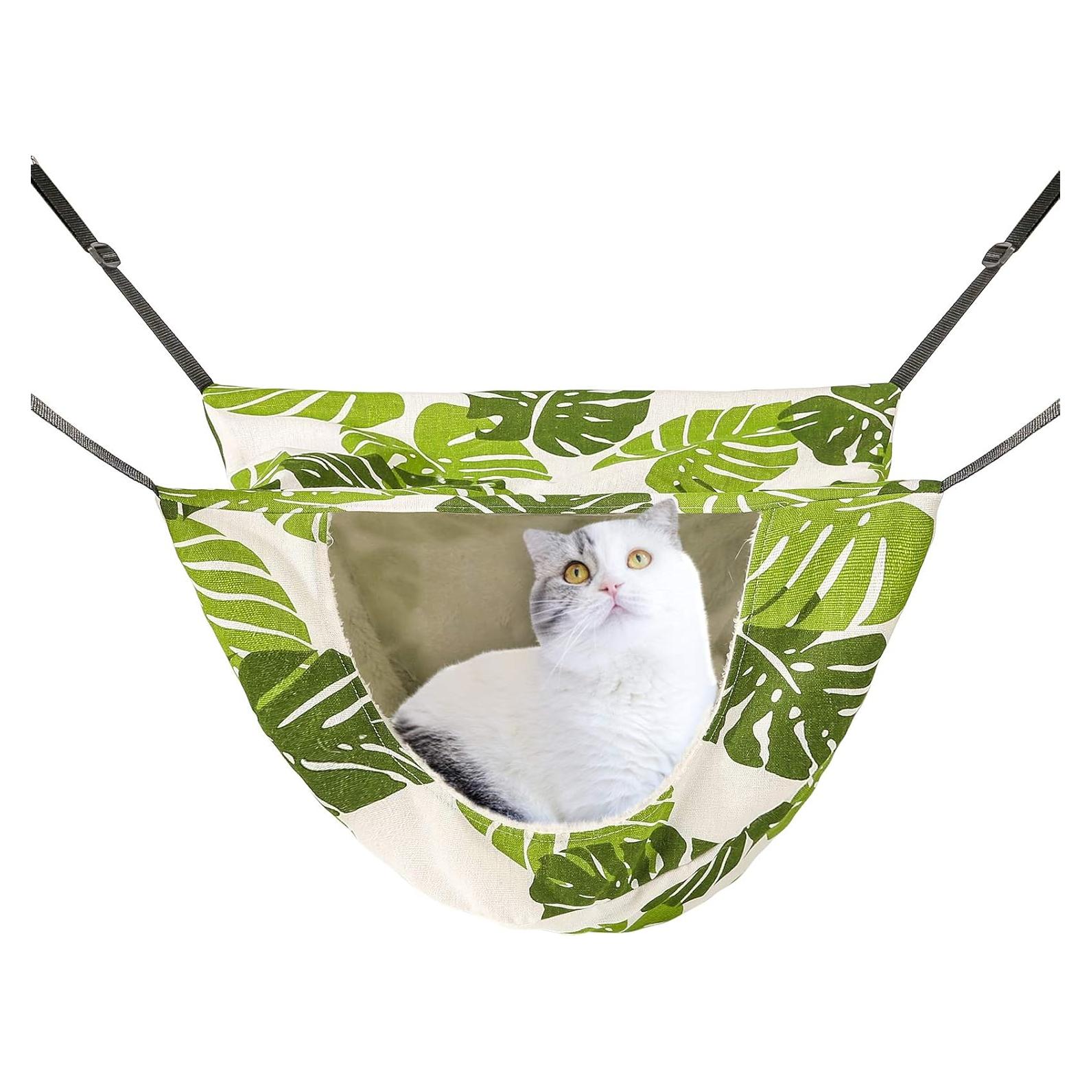 Hamaca Colgante para Gatos ONENIN - Cama Suave Doble Capa 47x38 cm