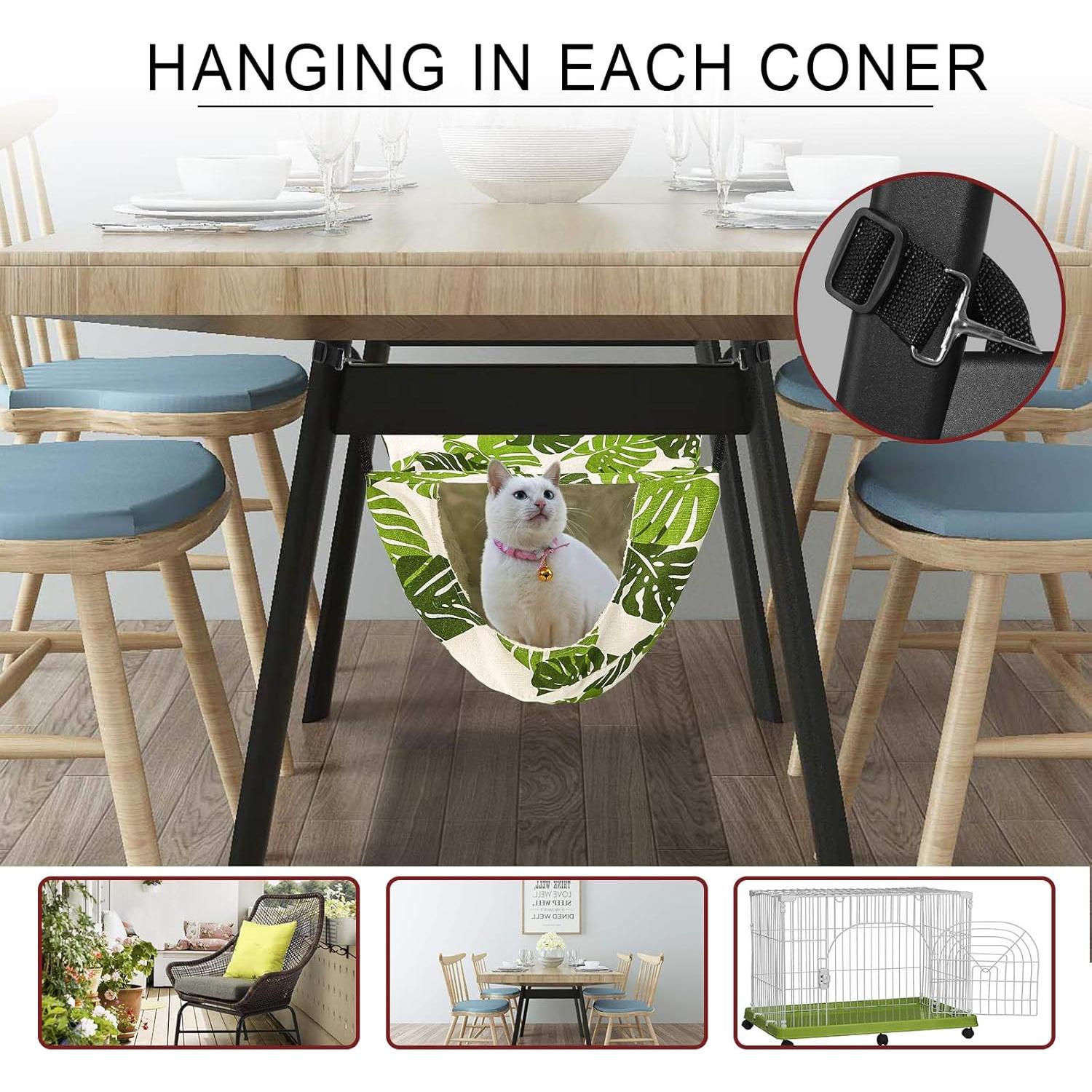 Hamaca Colgante para Gatos ONENIN - Cama Suave Doble Capa 47x38 cm