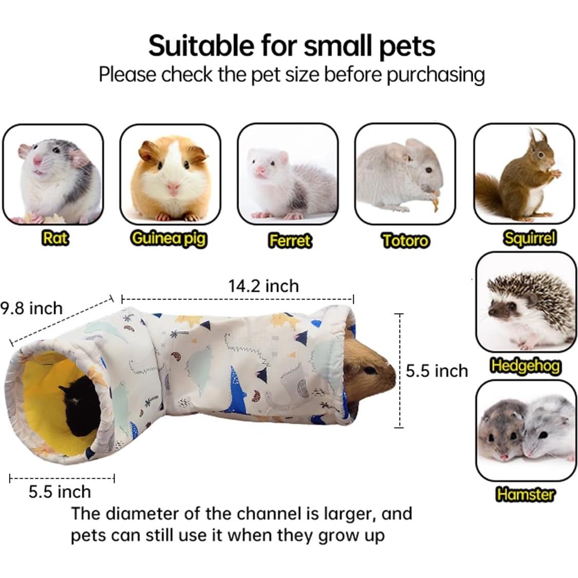 Túnel y Hamaca para Cobayas LEFTSTARER - Esquina 36.1x24.9cm