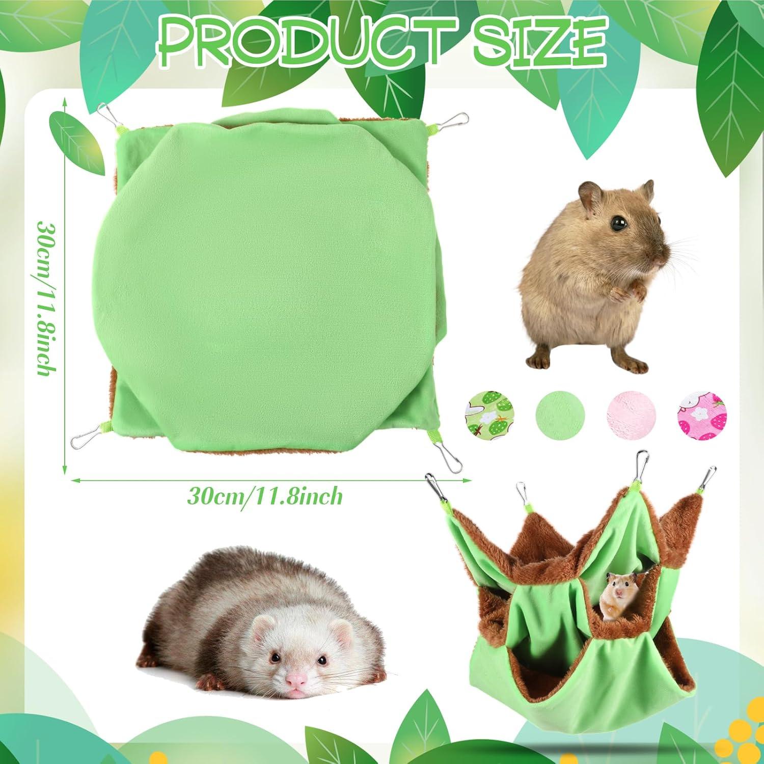 4 Hamacas Colgantes para Pequeños Animales JOUTYFOR 30x30cm