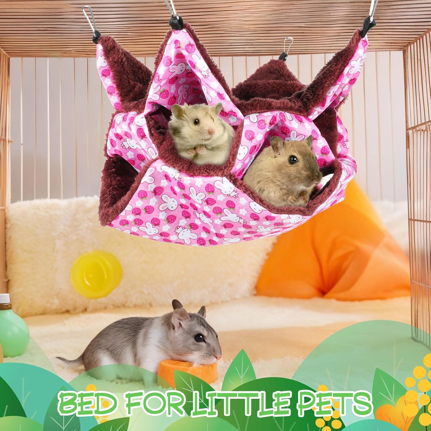 4 Hamacas Colgantes para Pequeños Animales JOUTYFOR 30x30cm