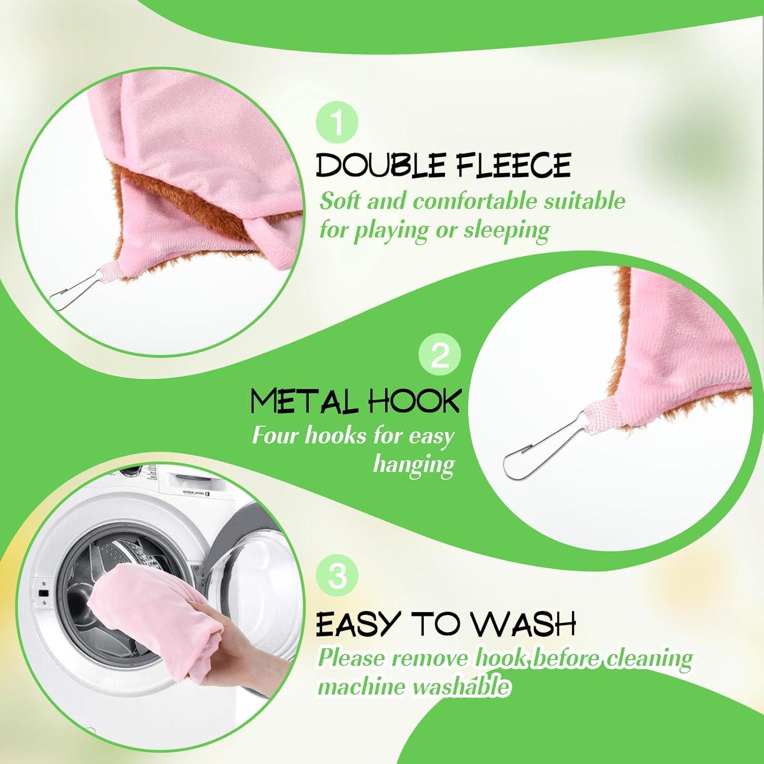 4 Hamacas Colgantes para Pequeños Animales JOUTYFOR 30x30cm