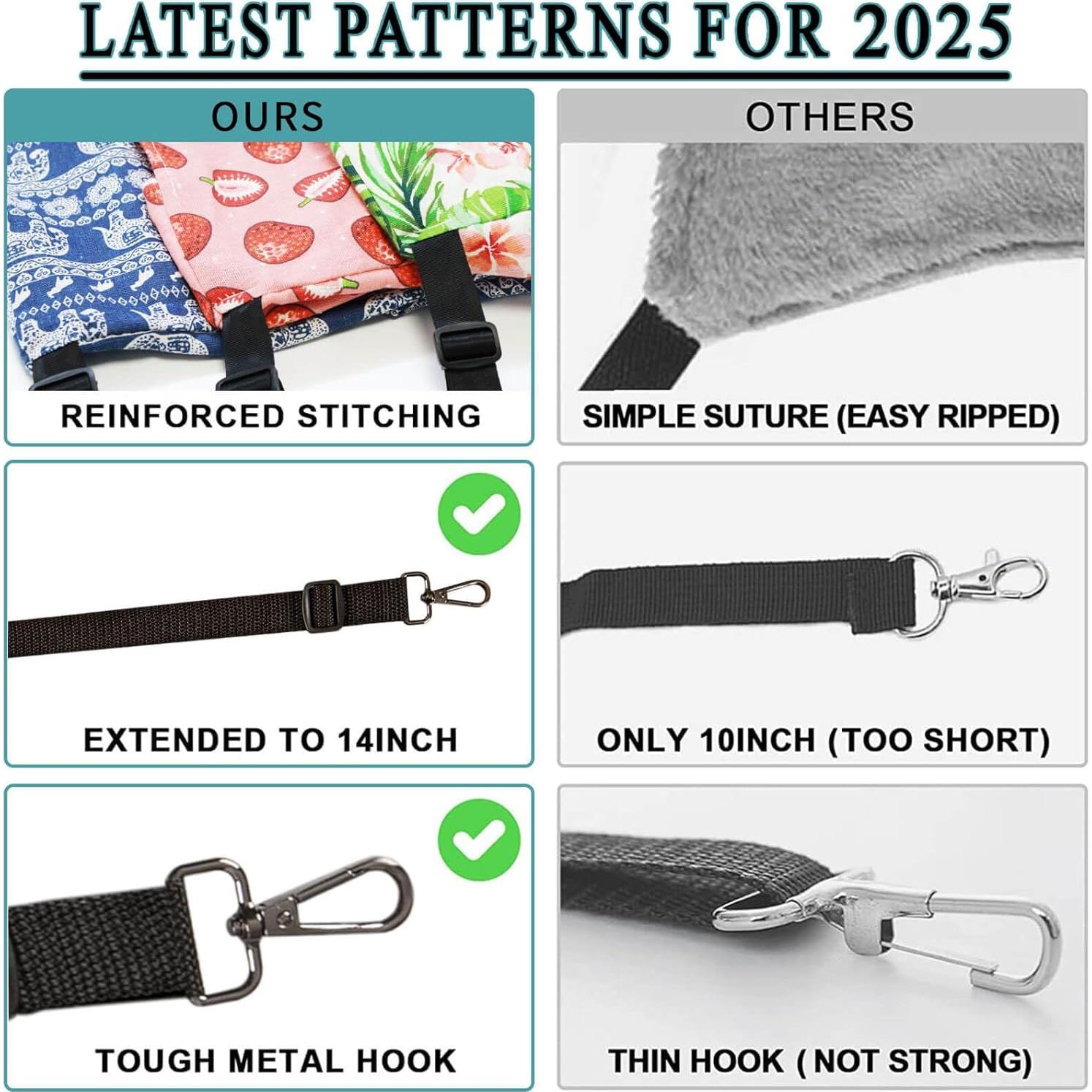 Hamaca para Gato JSPYFITS Doble Capa Ajustable Elefante Azul