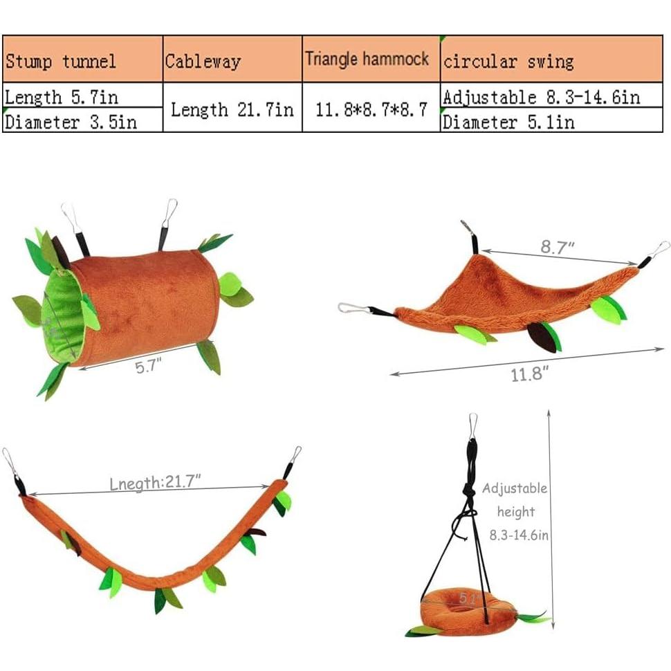 Juego de Cama Colgante Hamiledyi para Hámster y Animales Pequeños