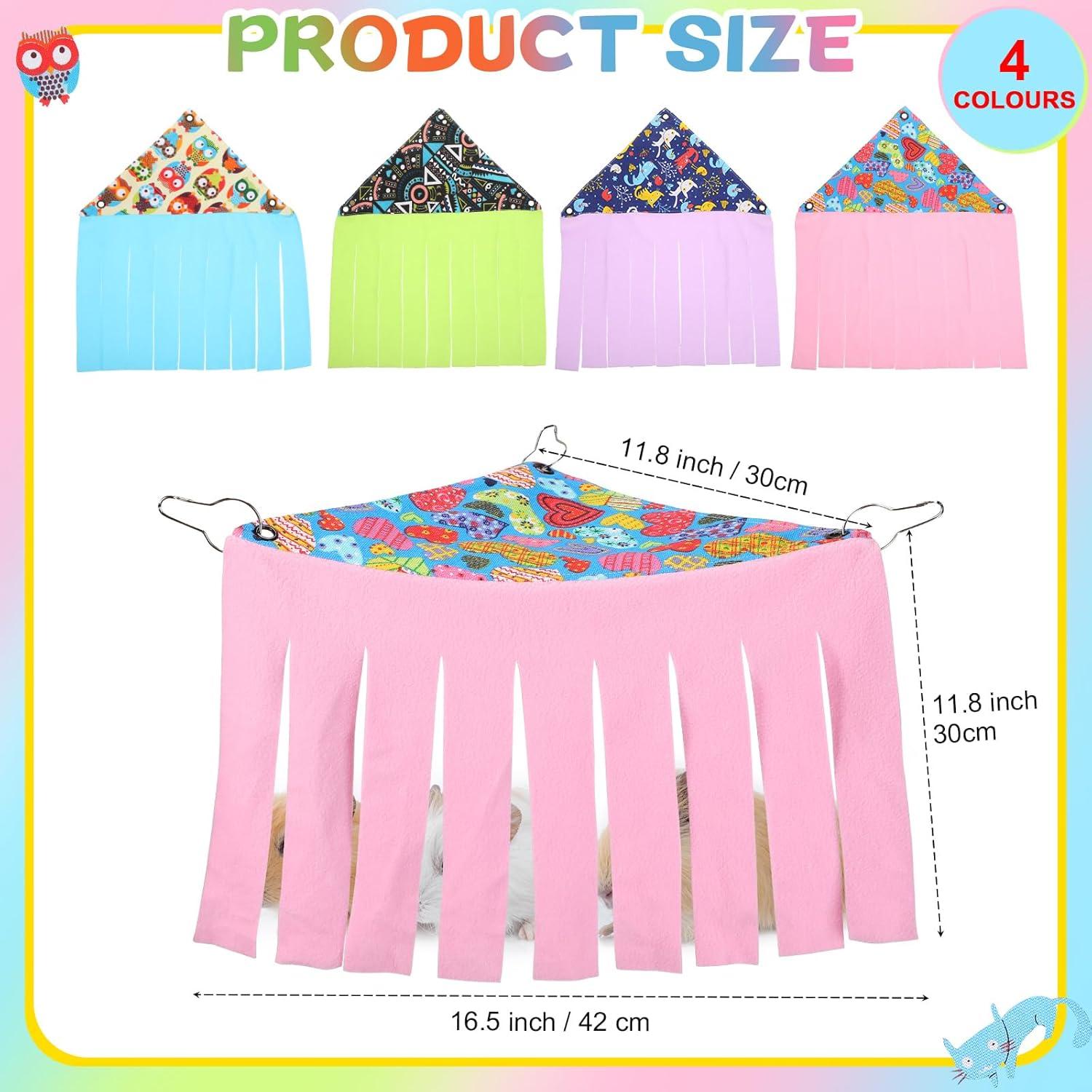 Escondite para Cobayas Geetery 4 Pcs Hamaca Triangular 42x30 cm