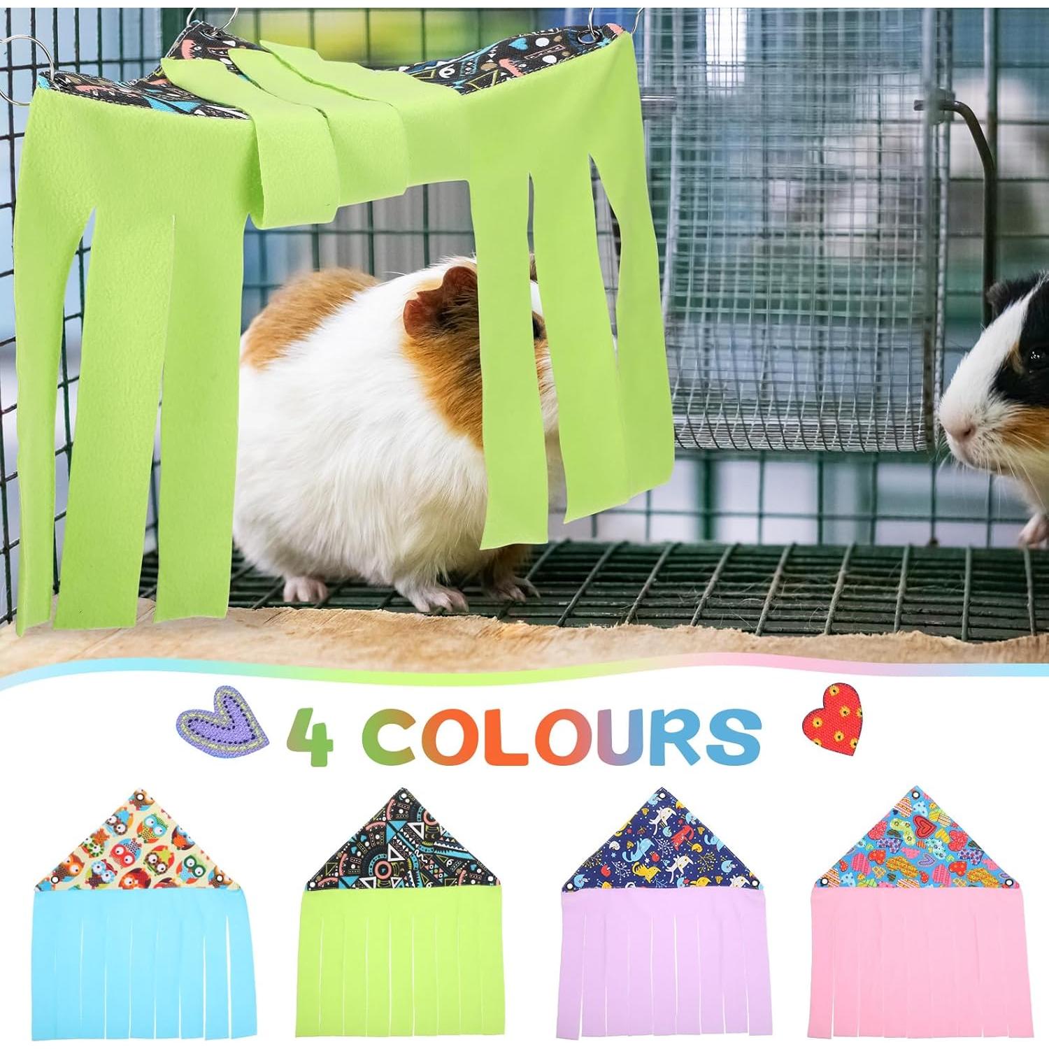 Escondite para Cobayas Geetery 4 Pcs Hamaca Triangular 42x30 cm