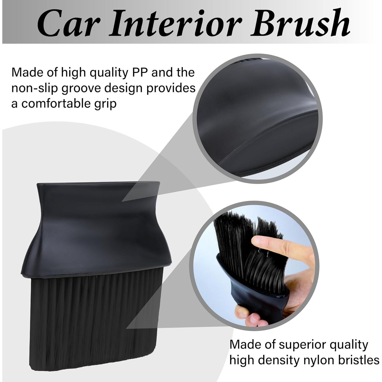 Cepillo de Limpieza para Interior de Coche Ecocstm Negro