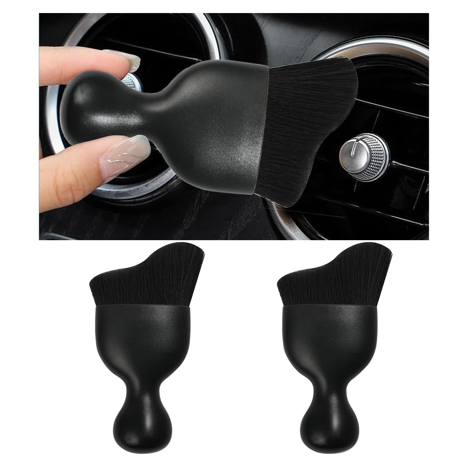 2 Cepillos de Polvo Dickno para Interior de Coche - Negro