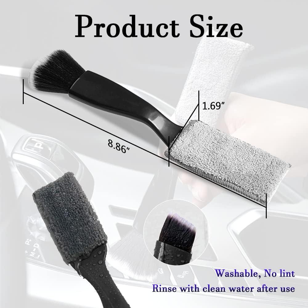 Plumero 2 en 1 ASUBHA para Limpieza de Autos - Nylon y Coral