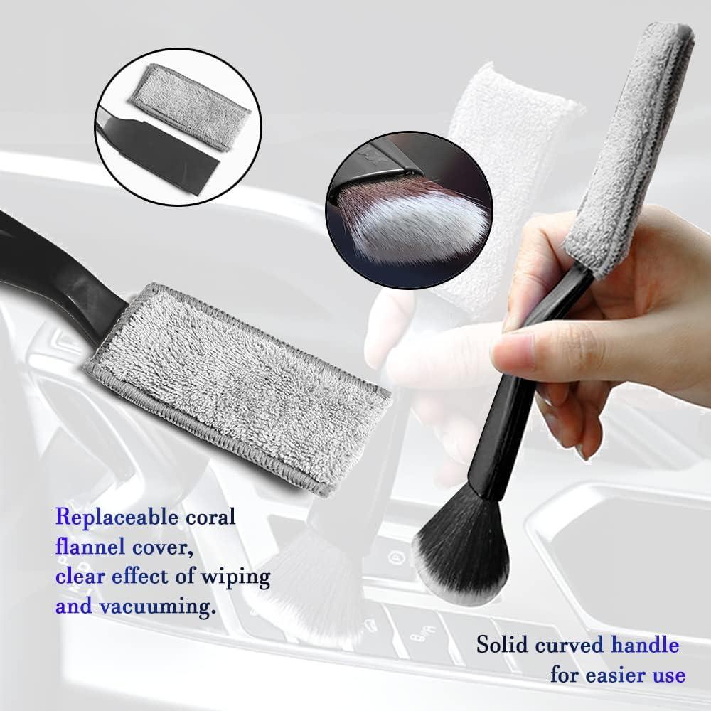 Plumero 2 en 1 ASUBHA para Limpieza de Autos - Nylon y Coral