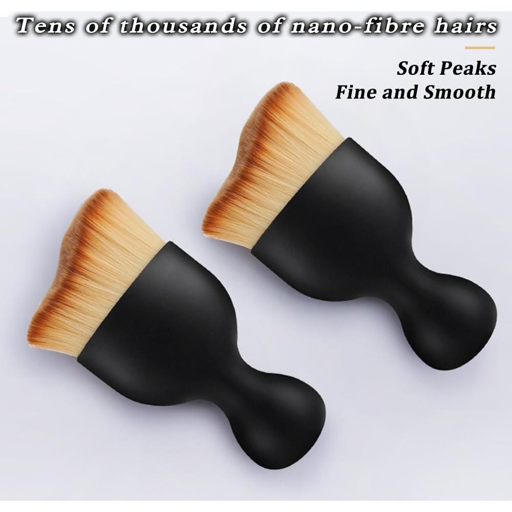 2 Pcs Cepillo de Detalle Flewfun para Automóvil Amarillo