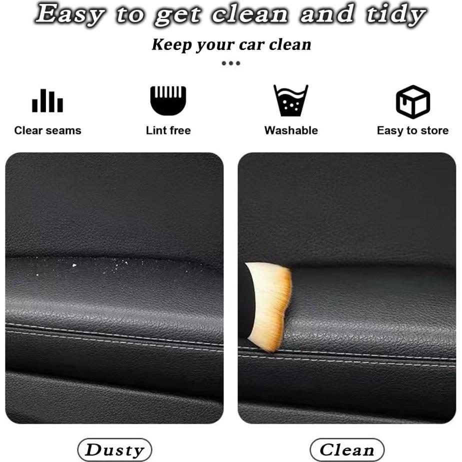 2 Pcs Cepillo de Detalle Flewfun para Automóvil Amarillo