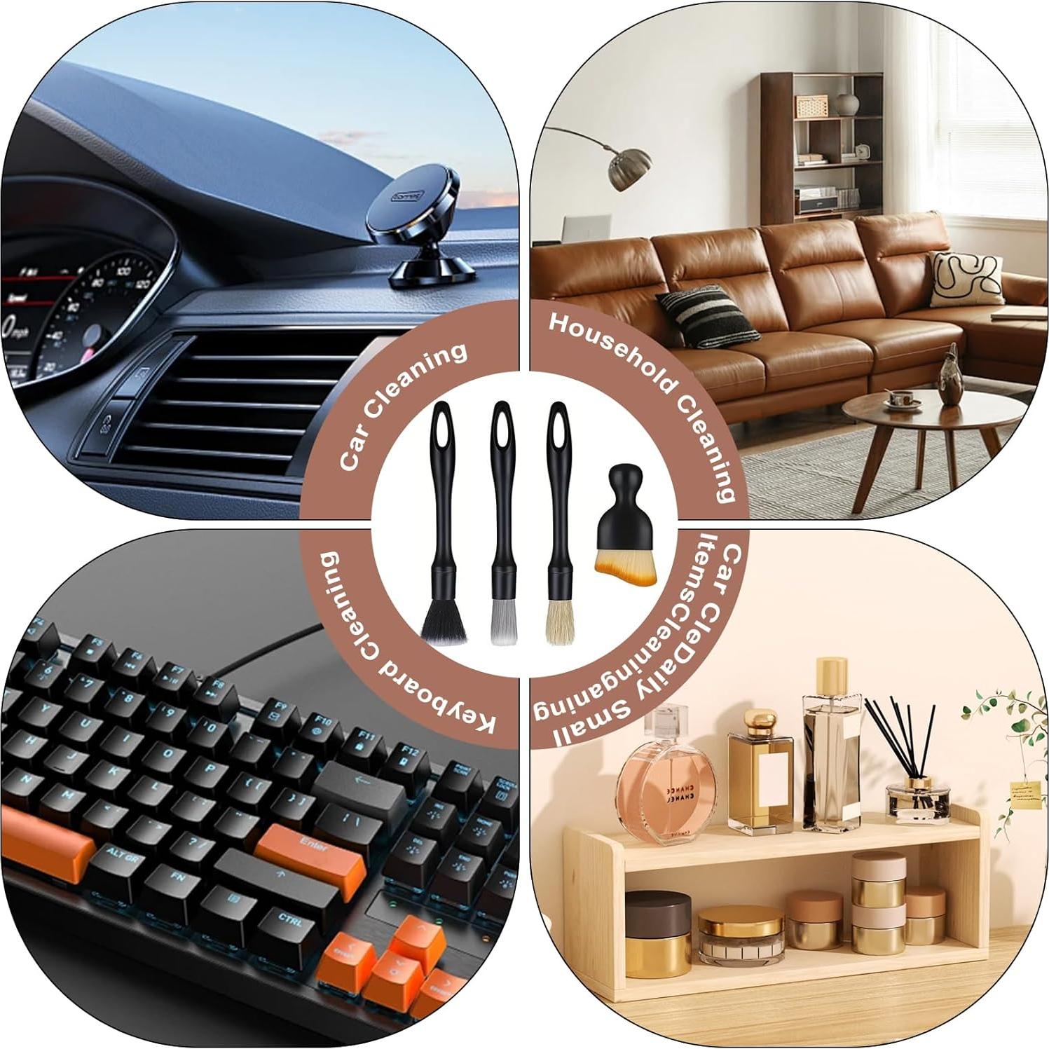 Juego de Cepillos para Detallar Autos Wulitaotao 4 Piezas