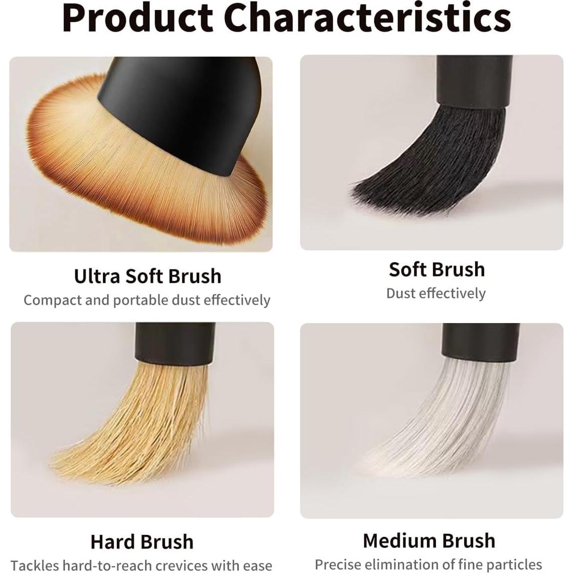 Juego de Cepillos para Detallado de Automóviles QioTceen - 4 Piezas