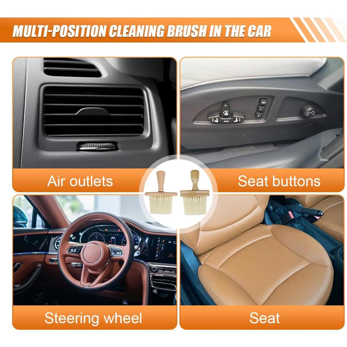 Cepillo de Detalle de Interior de Coche KITUREK Microfibra