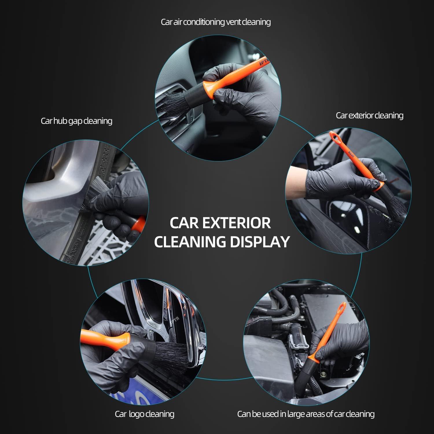 Kit de Cepillos para Detallar Autos SPTA - 6 Piezas Microfibra