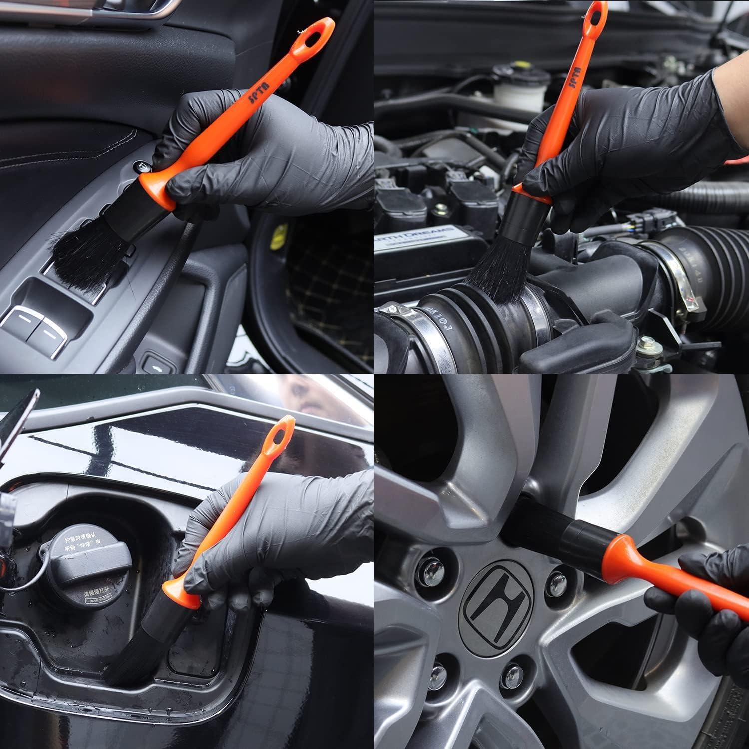 Kit de Cepillos para Detallar Autos SPTA - 6 Piezas Microfibra