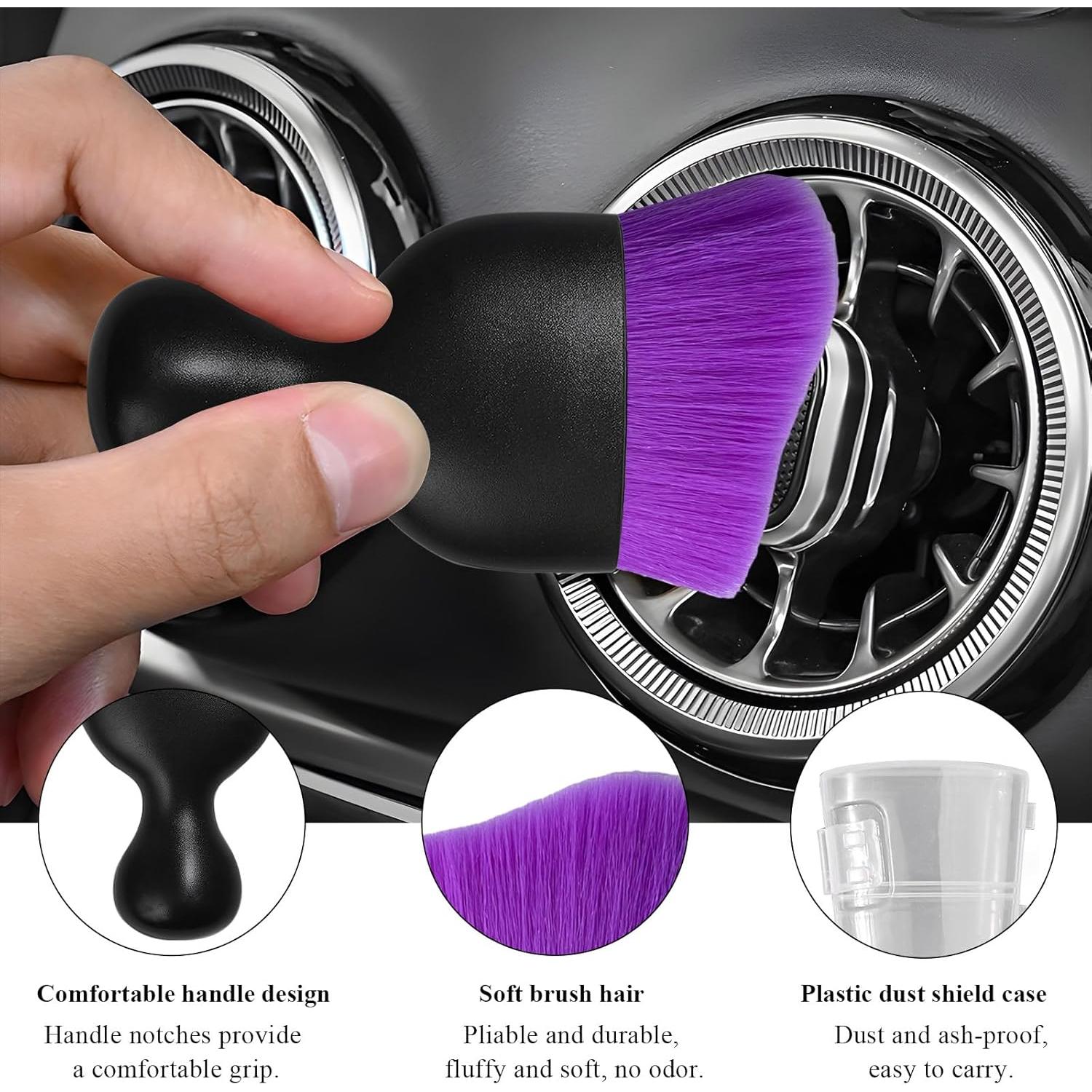 Cepillo de Limpieza de Interior de Coche Gasedin Púrpura