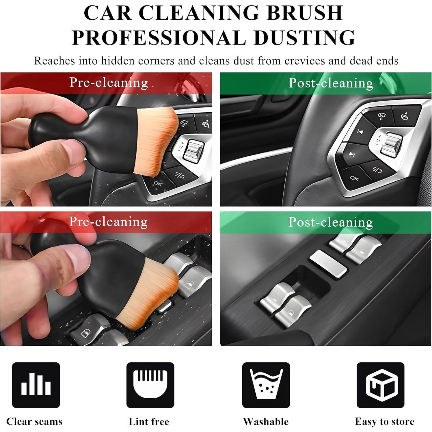 Cepillo de Limpieza de Interior de Coche Gasedin Púrpura