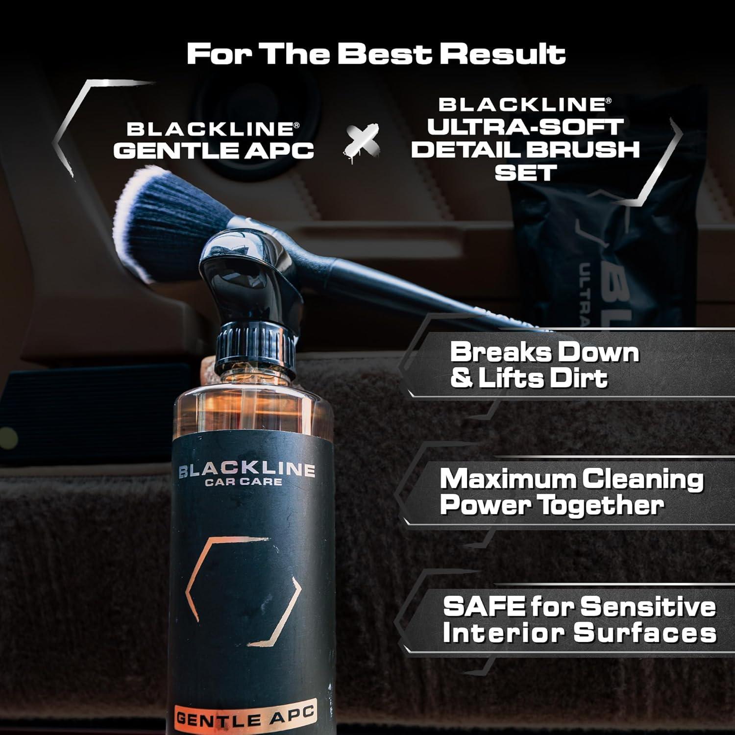 Juego de Cepillos de Detalle Blackline - Cerdas Ultra Suaves