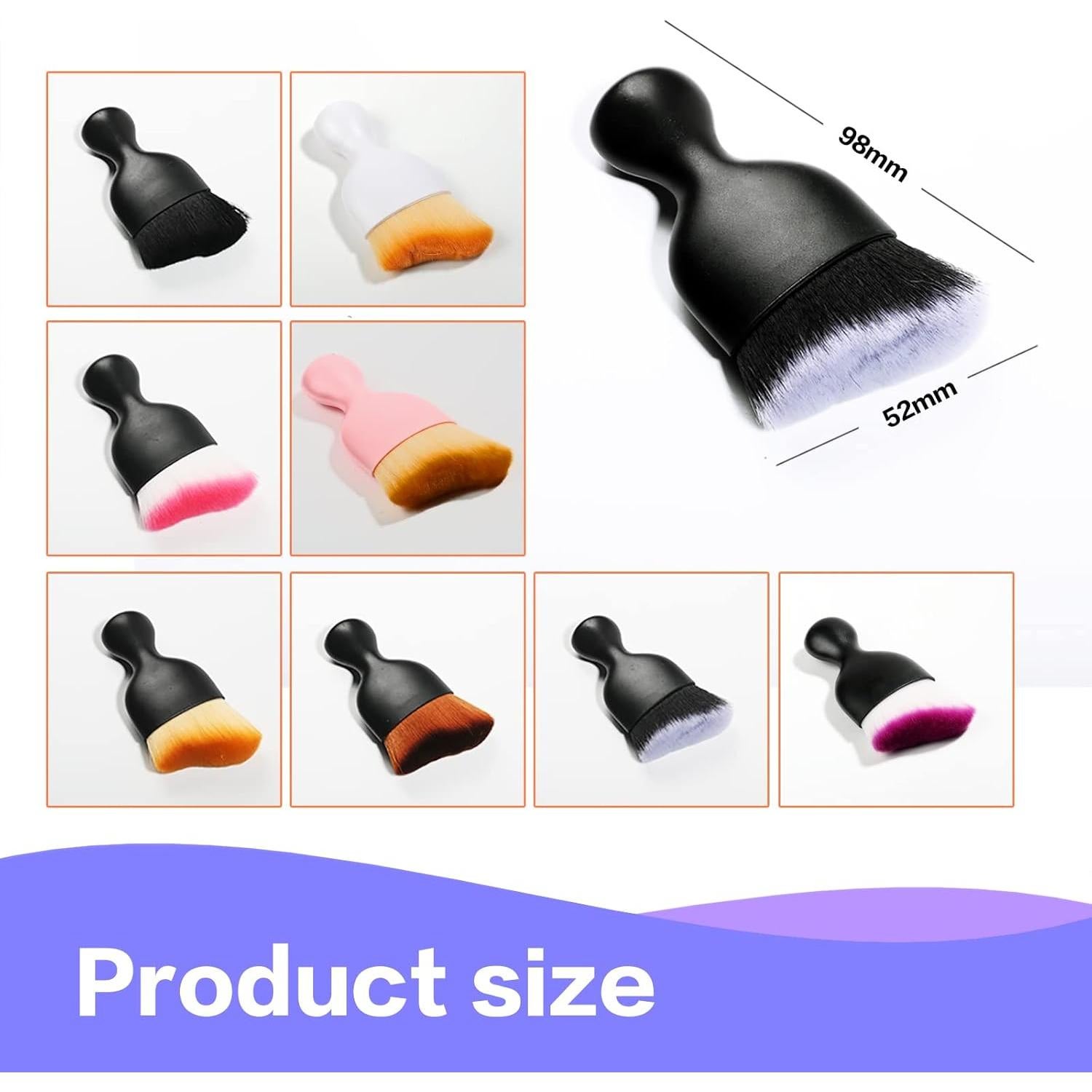 2 Cepillos de Limpieza Interior de Coche AOCISKA Tricolor