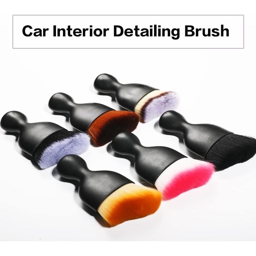 2 Cepillos de Limpieza Interior de Coche AOCISKA Tricolor