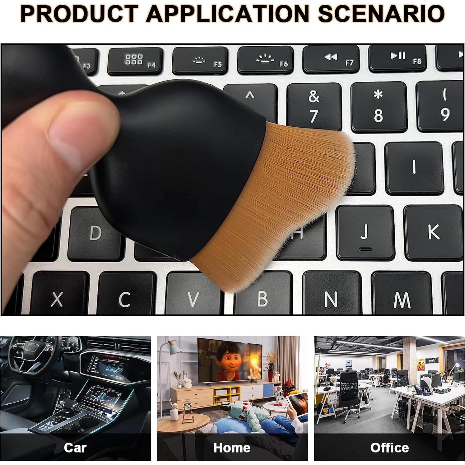 Cepillo de Detalle Kewucn para Automóviles - Cerdas Suaves 1PCS