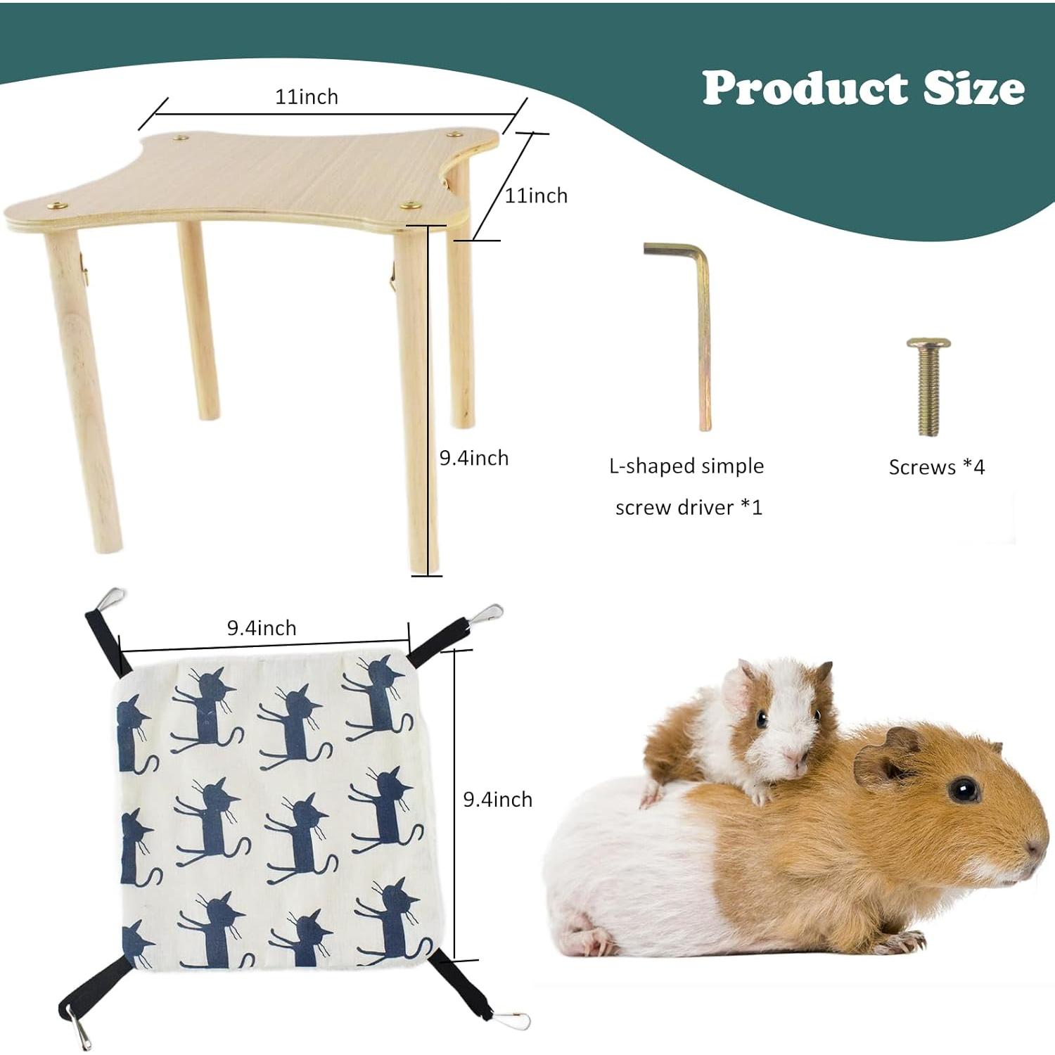 Hamaca para Cobayas Cdipesp con Soporte de Madera 28x28cm