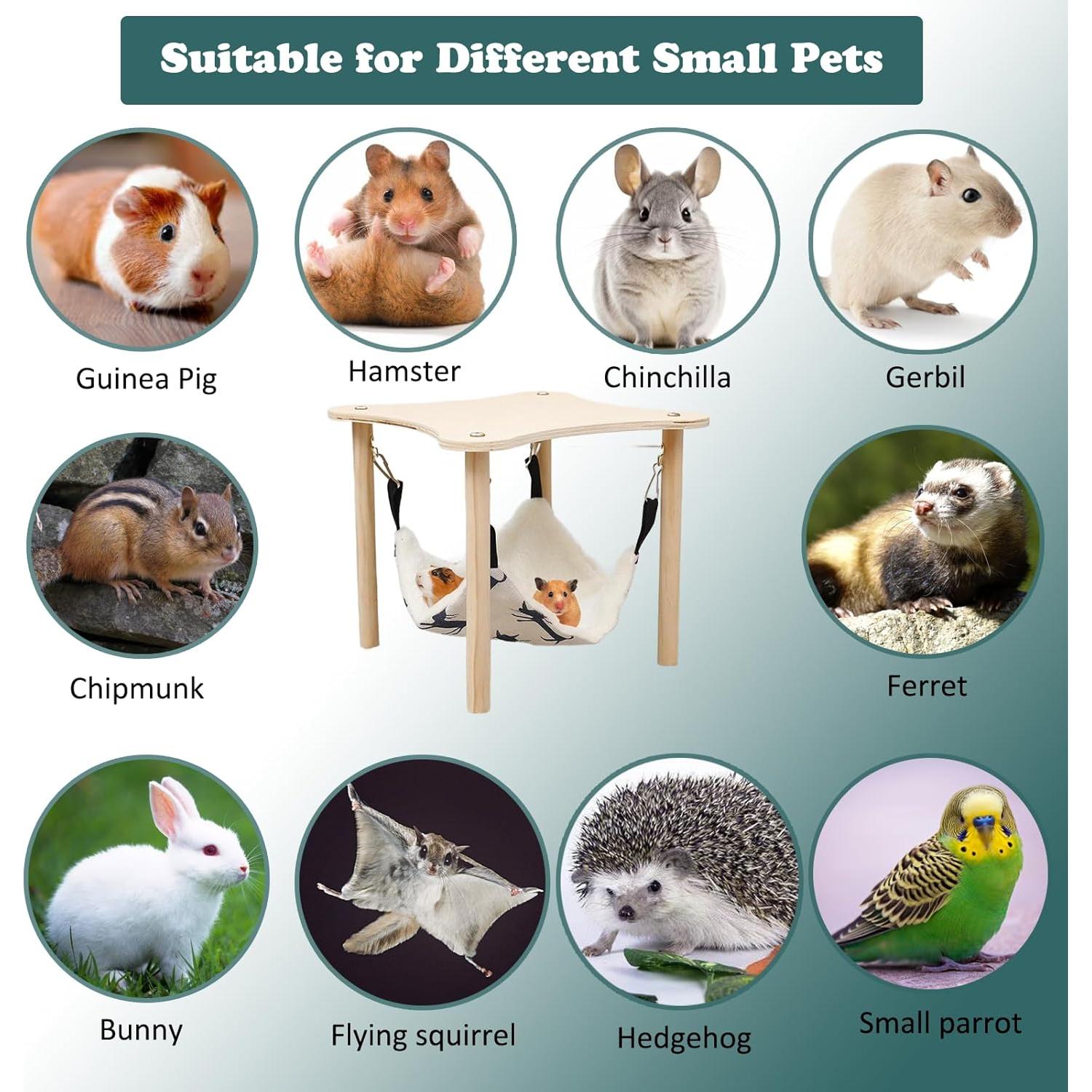 Hamaca para Cobayas Cdipesp con Soporte de Madera 28x28cm