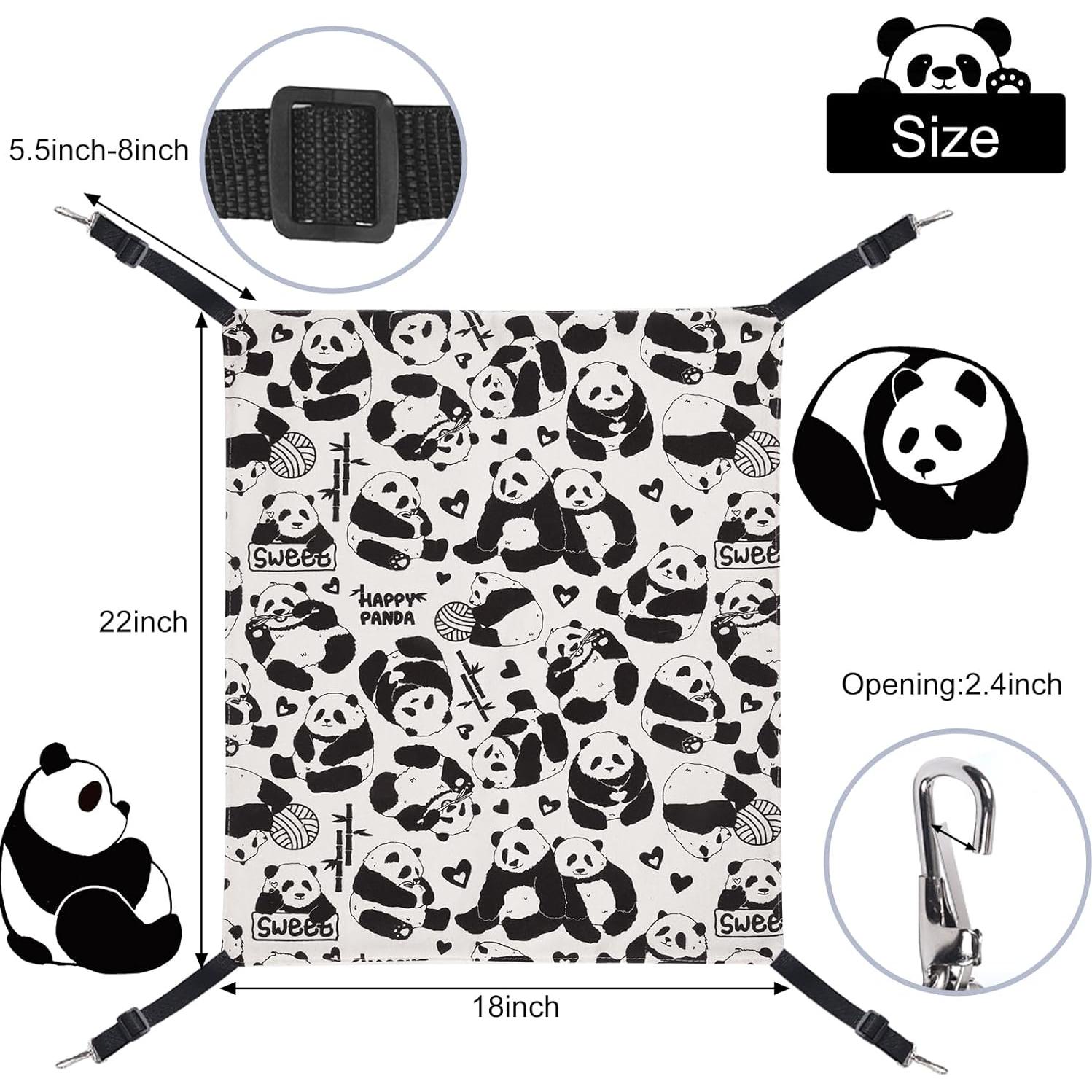 Cat Hammock Bed - 22x18 inch Adjustable Hanging Bed, Reversible, Soft Cat Perch, Sleepy Pad for Kitten, Ferret, Puppy or Small Pet