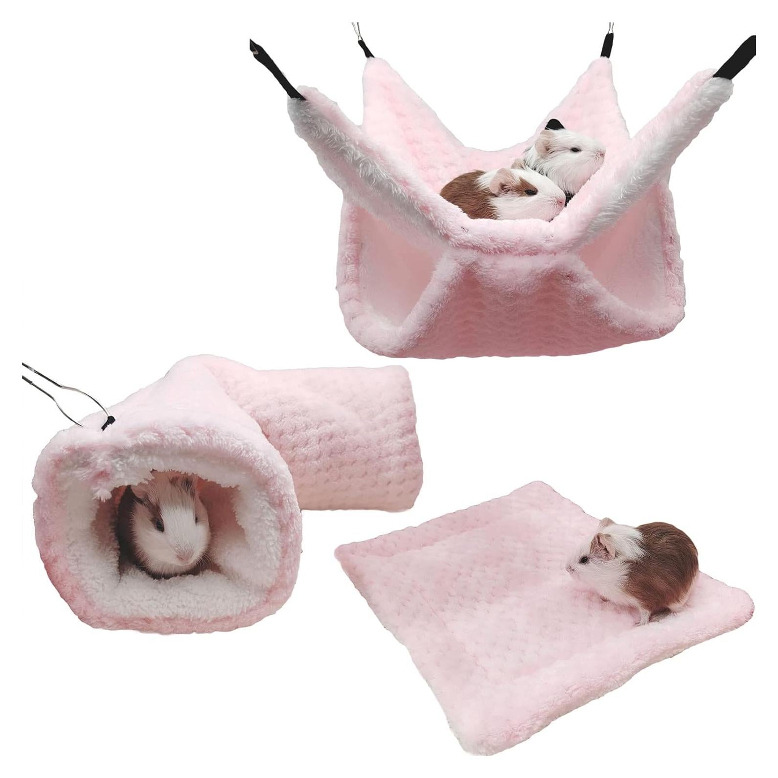 Conjunto de Hamacas de Peluche SEIS para Hámster y Pequeños Animales