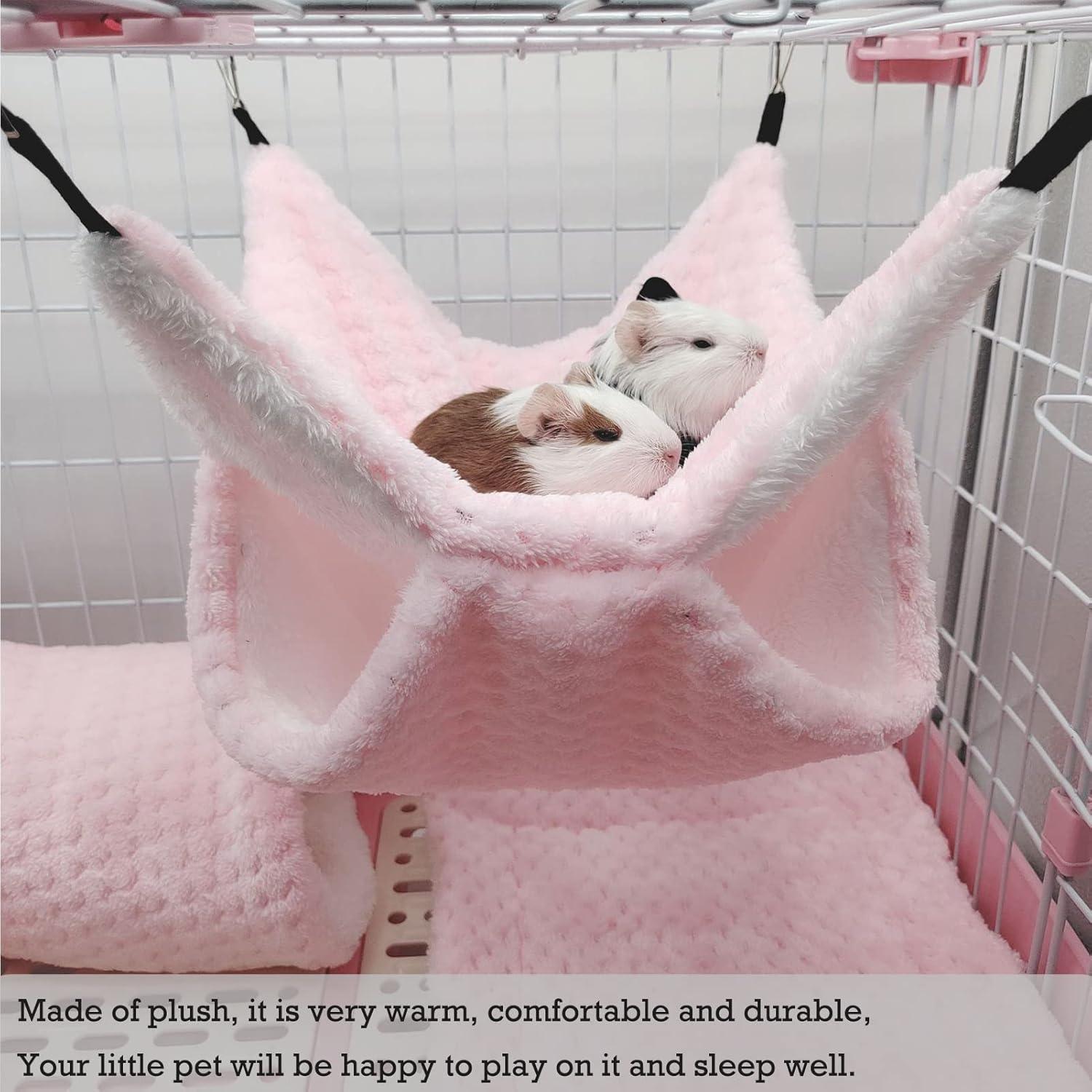 Conjunto de Hamacas de Peluche SEIS para Hámster y Pequeños Animales