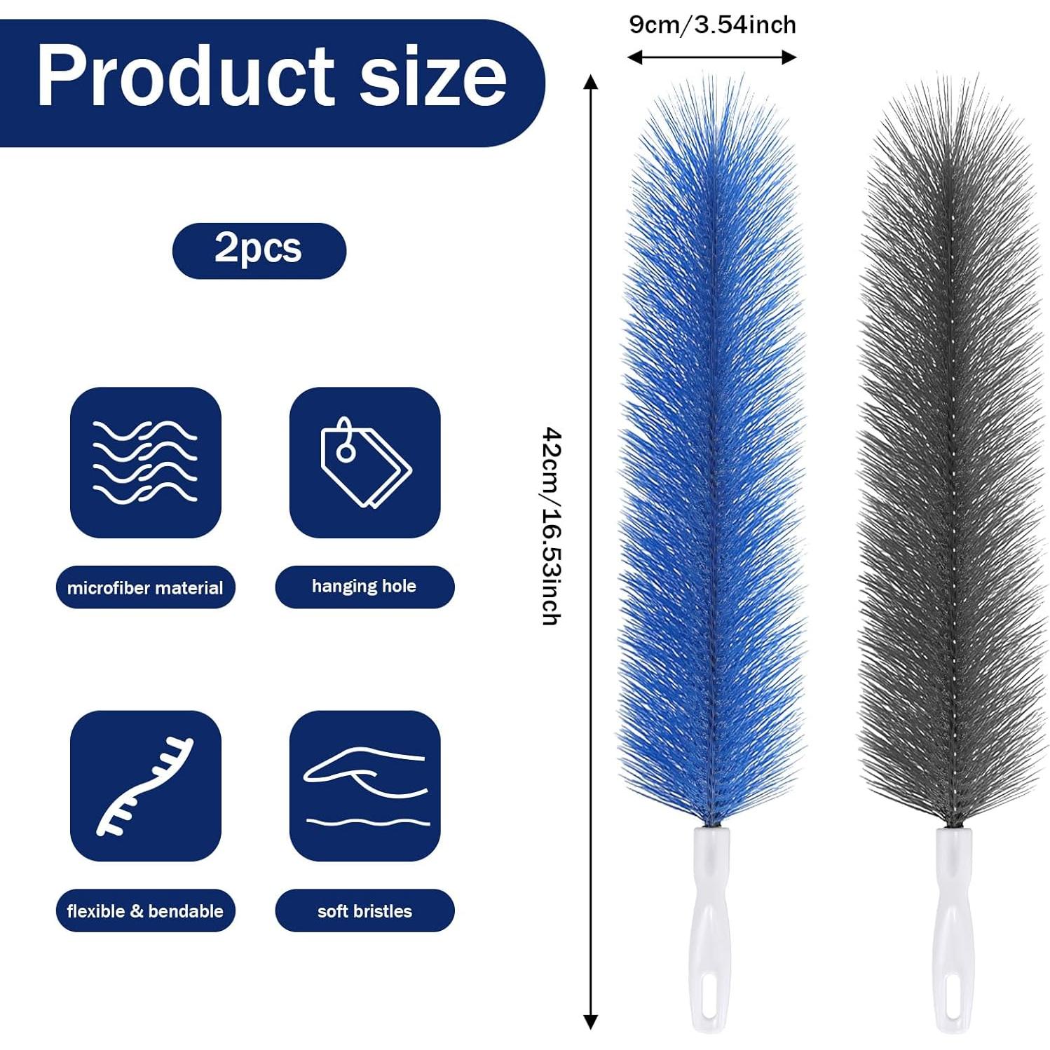 Cepillo de Limpieza de Ventilador Bruislard 2 Pcs Microfibra Flexible