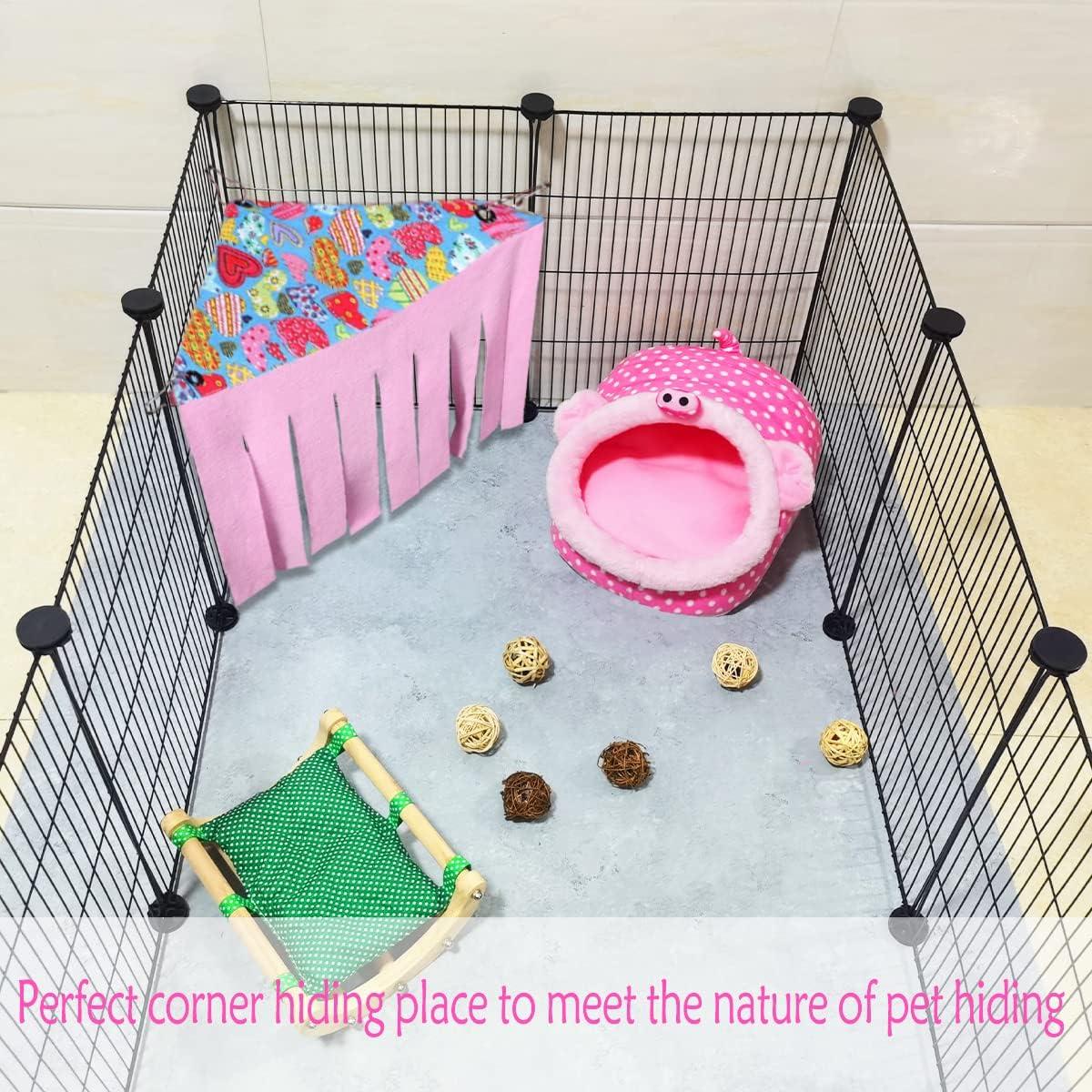 Escondite de Esquina para Cobayas 2 Piezas Franela LEFTSTARER