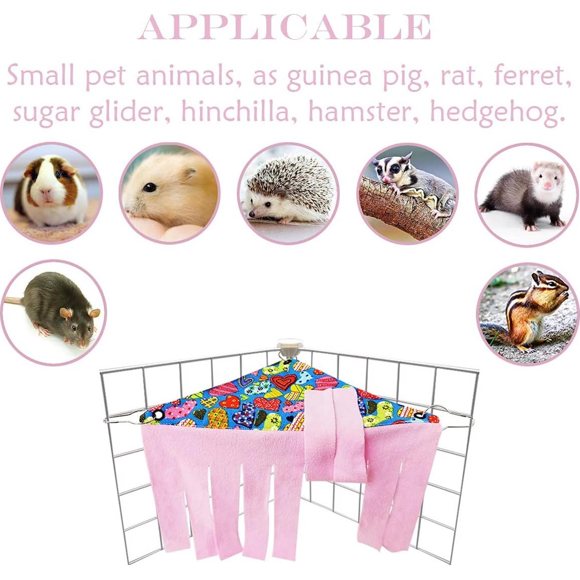 Escondite de Esquina para Cobayas 2 Piezas Franela LEFTSTARER