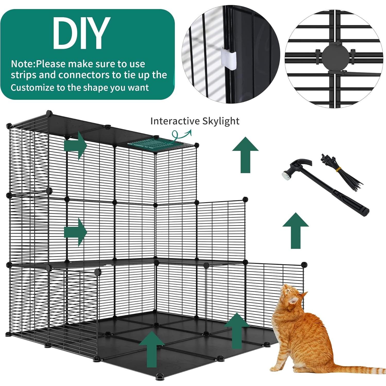 Jaula para Gatos YITAHOME Extra Grande 71x71 cm con Hamaca
